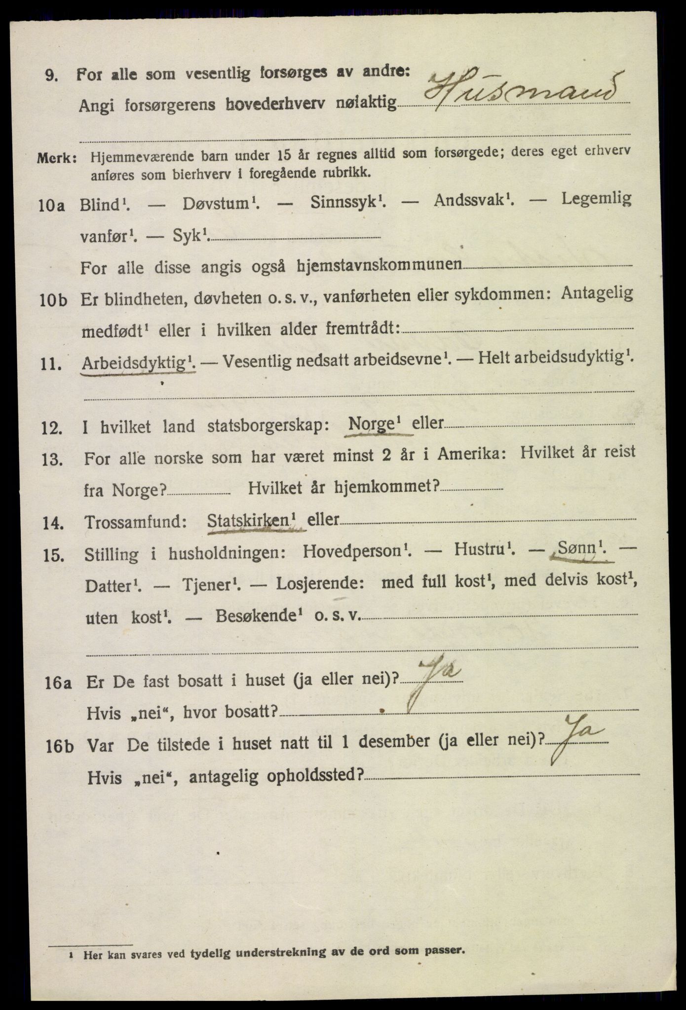 SAH, 1920 census for Vestre Gausdal, 1920, p. 4380