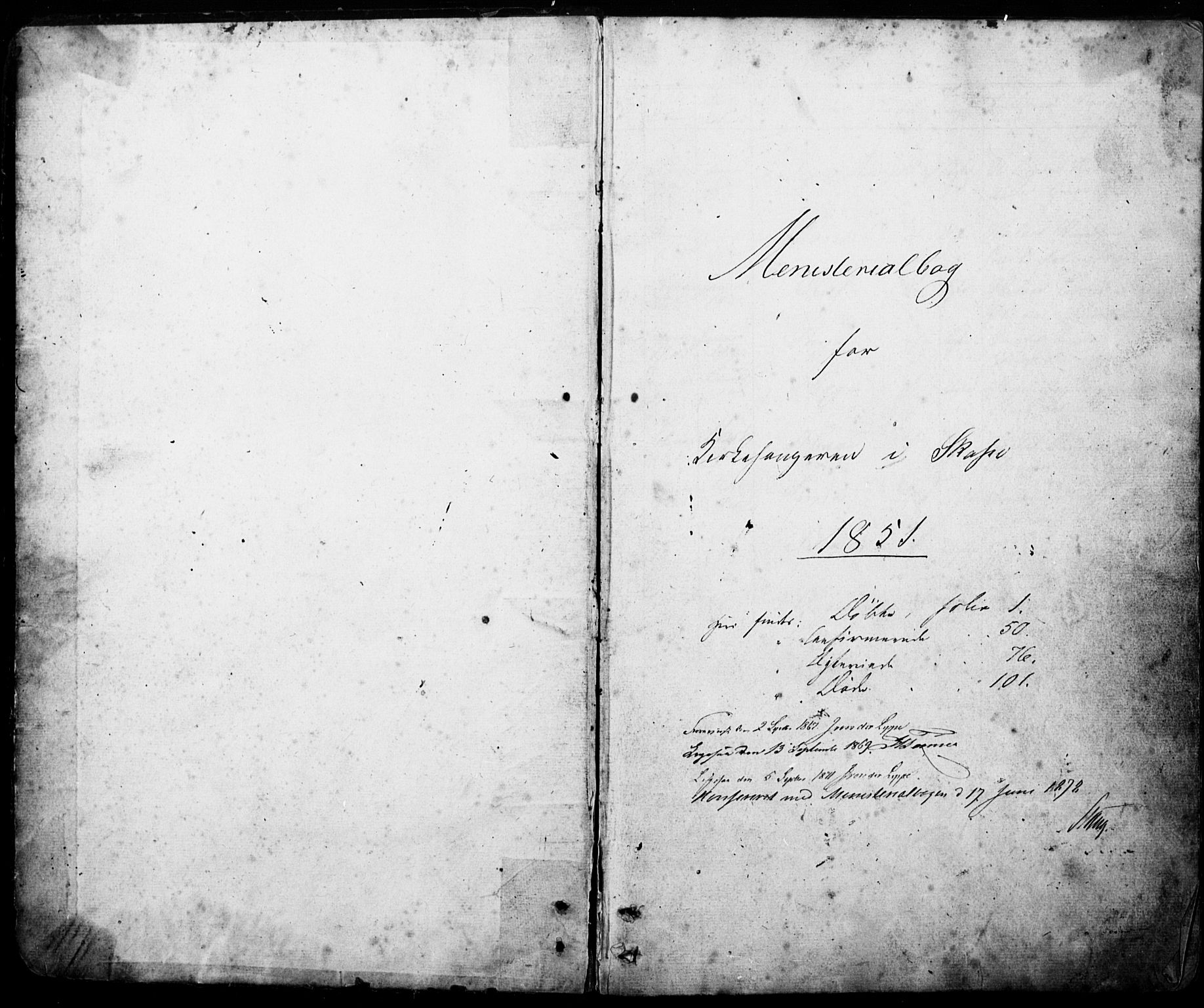 Mo kirkebøker, SAKO/A-286/G/Gb/L0002: Parish register (copy) no. II 2, 1851-1890