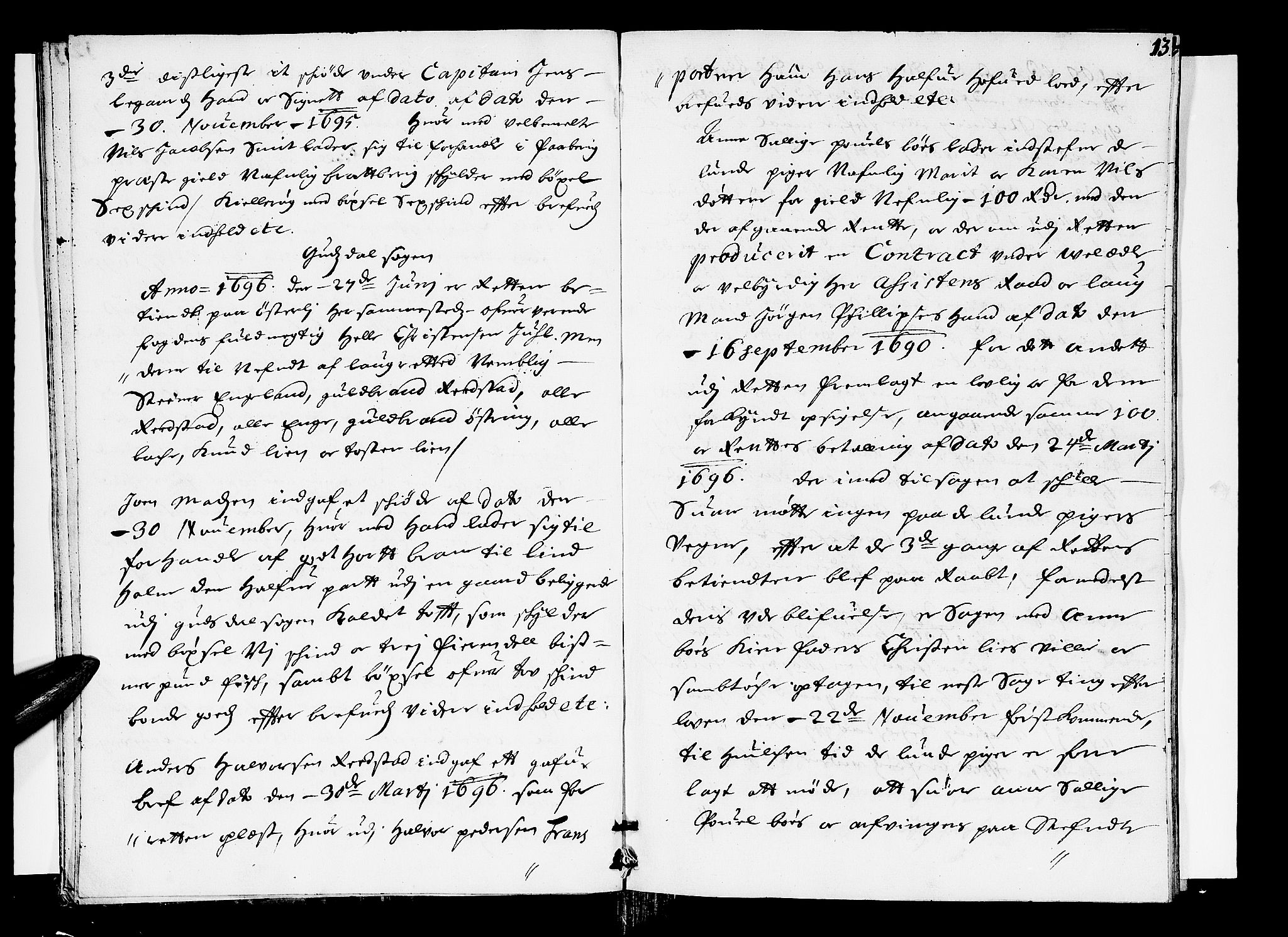 Sorenskriverier i Gudbrandsdalen, AV/SAH-TING-036/G/Gb/Gbb/L0019: Tingbok - Sør-Gudbrandsdal, 1696, p. 12b-13a