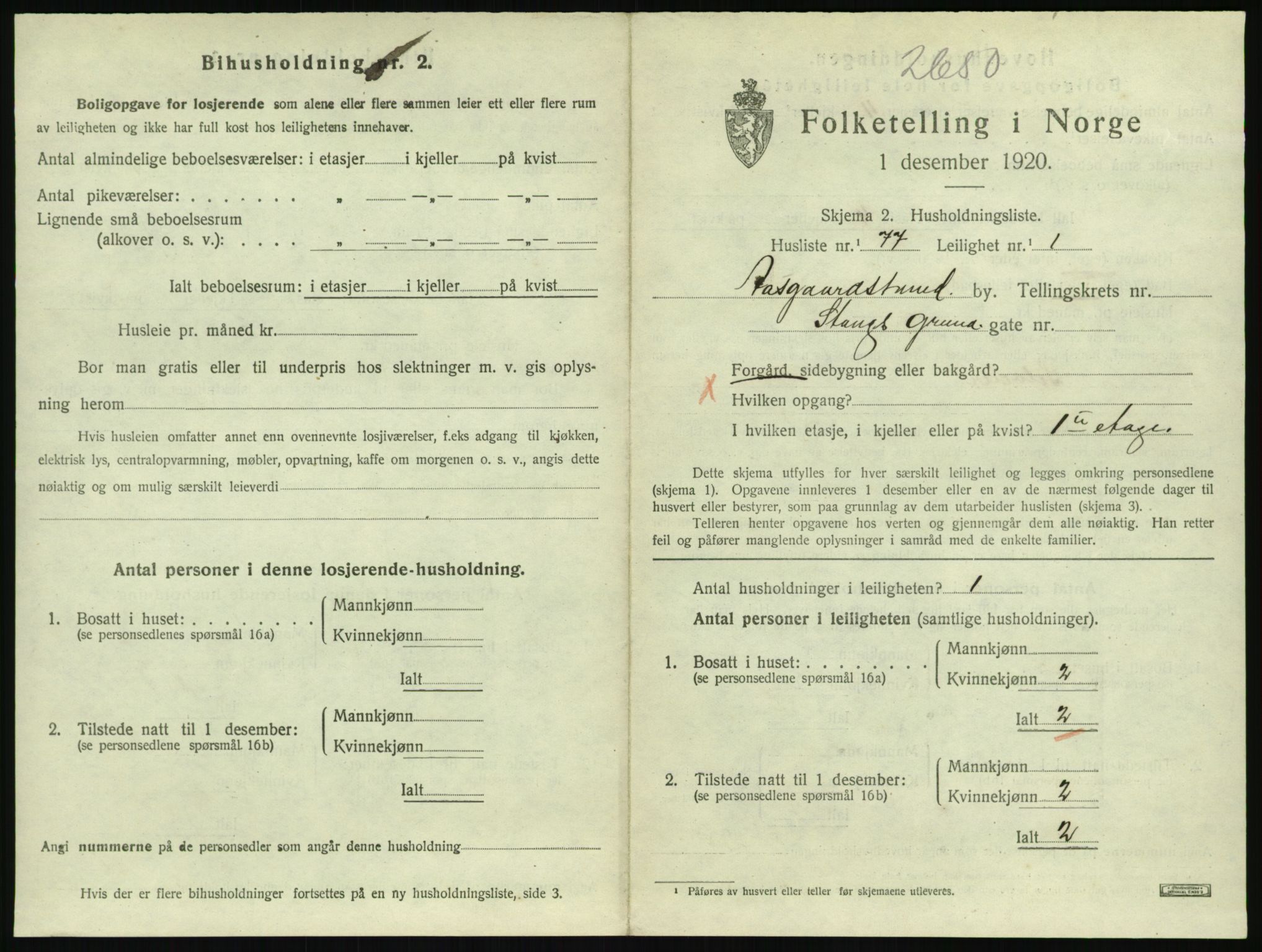 SAKO, 1920 census for Åsgårdstrand, 1920, p. 511