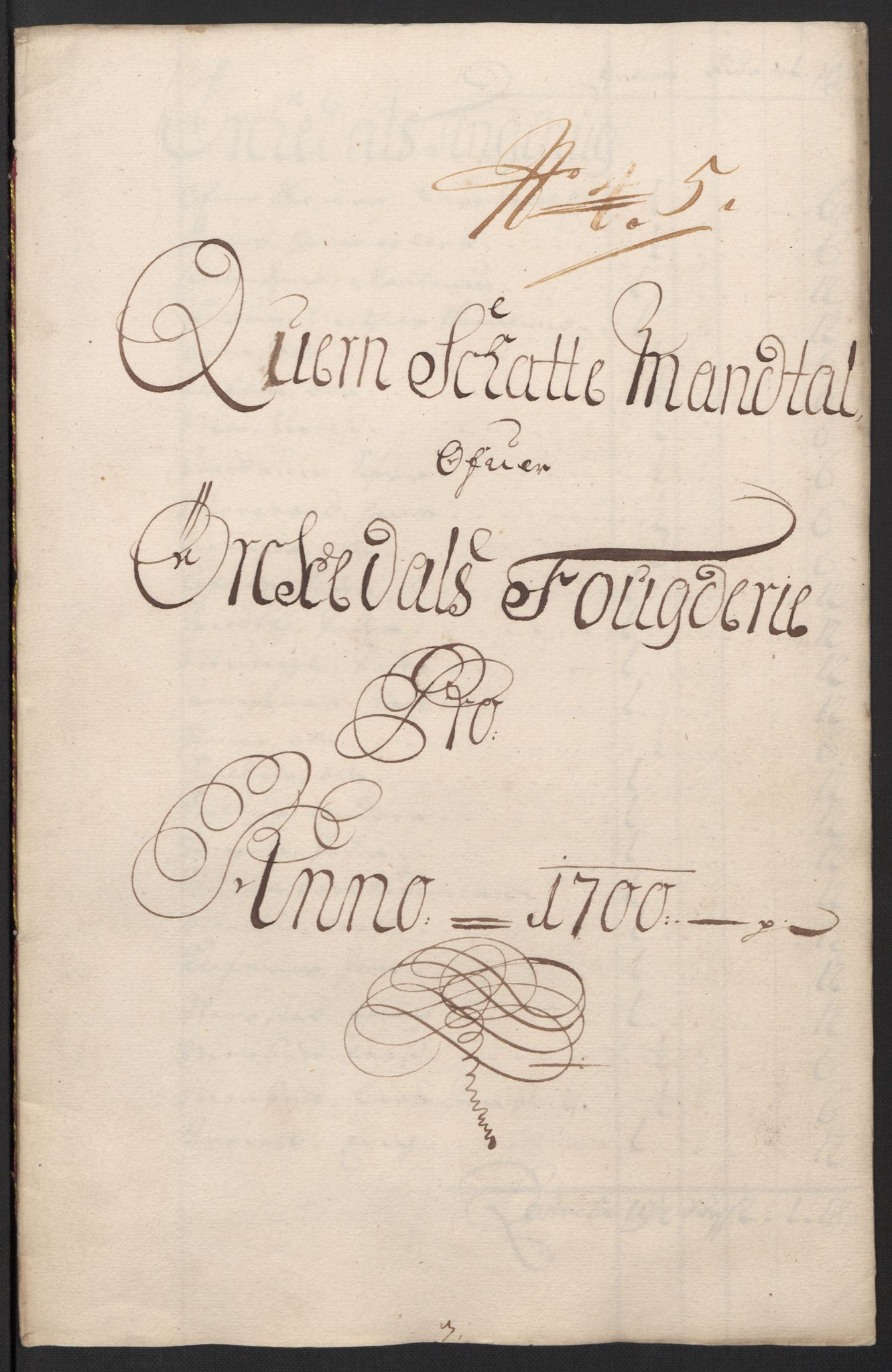 Rentekammeret inntil 1814, Reviderte regnskaper, Fogderegnskap, RA/EA-4092/R60/L3950: Fogderegnskap Orkdal og Gauldal, 1700, p. 113