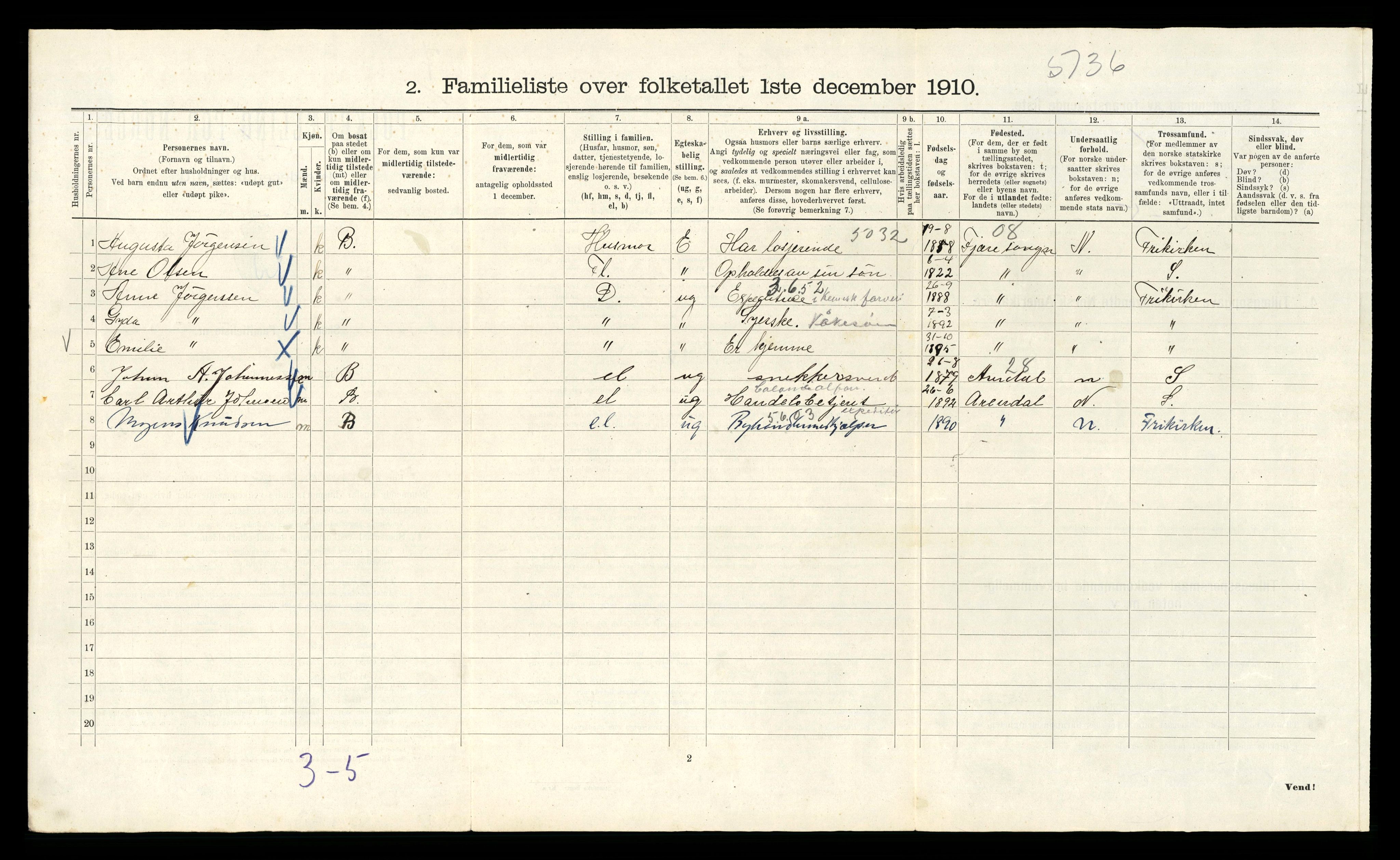 RA, 1910 census for Kristiania, 1910, p. 34716