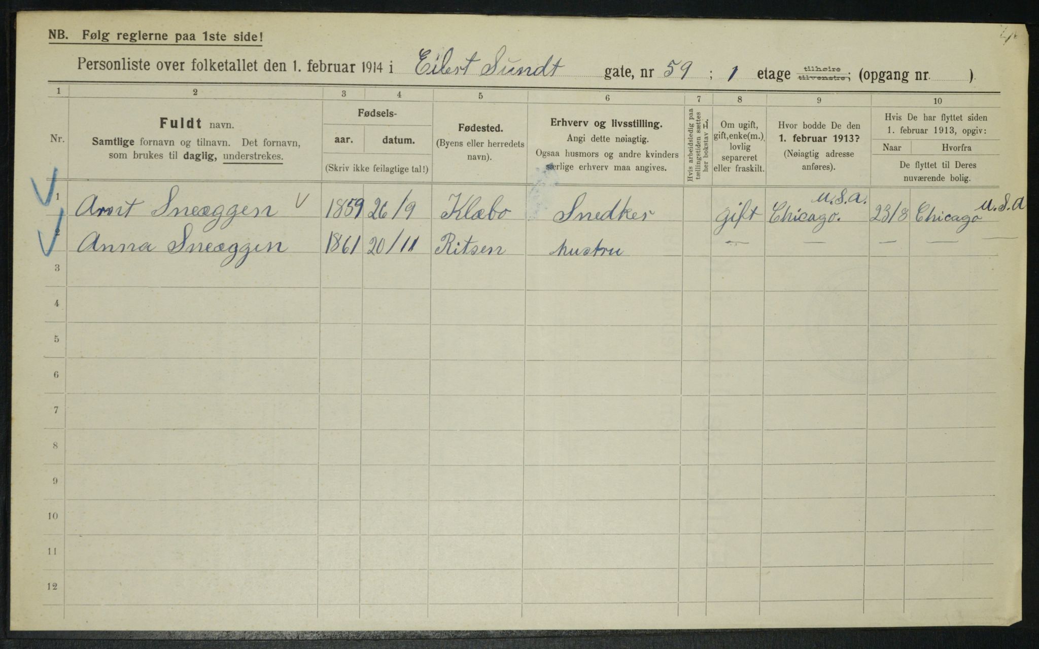 OBA, Municipal Census 1914 for Kristiania, 1914, p. 19727