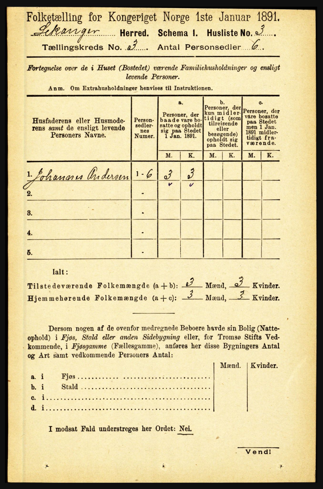 RA, 1891 census for 1419 Leikanger, 1891, p. 318