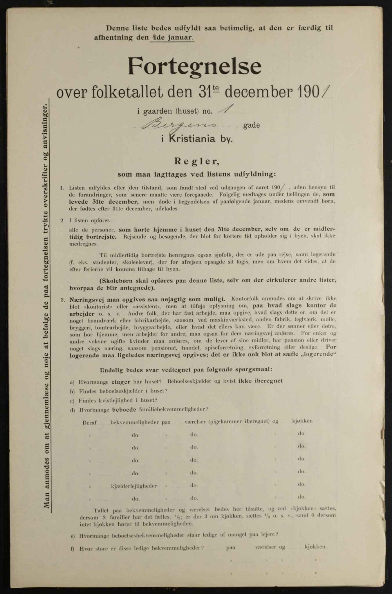 OBA, Municipal Census 1901 for Kristiania, 1901, p. 710