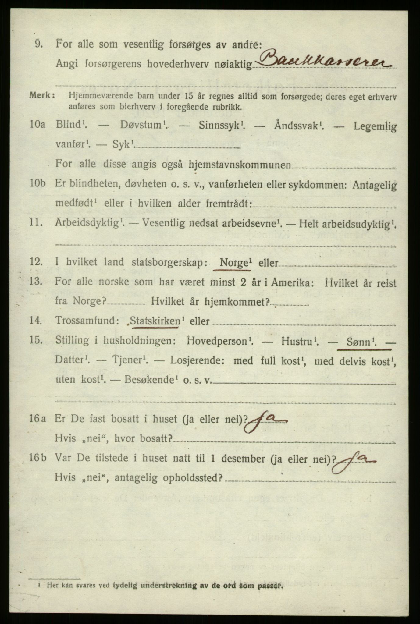 SAB, 1920 census for Gloppen, 1920, p. 7417