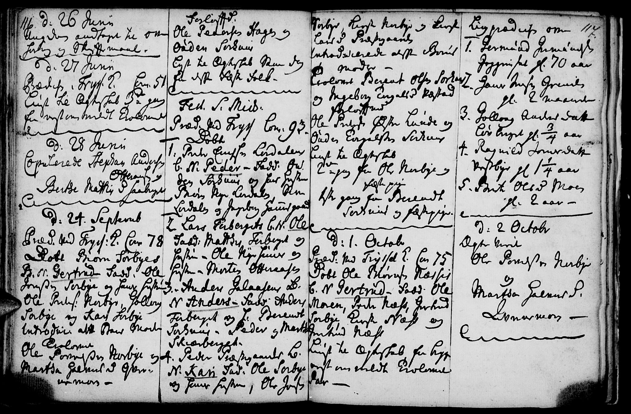 Elverum prestekontor, AV/SAH-PREST-044/H/Ha/Haa/L0001: Parish register (official) no. 1, 1730-1760, p. 116-117