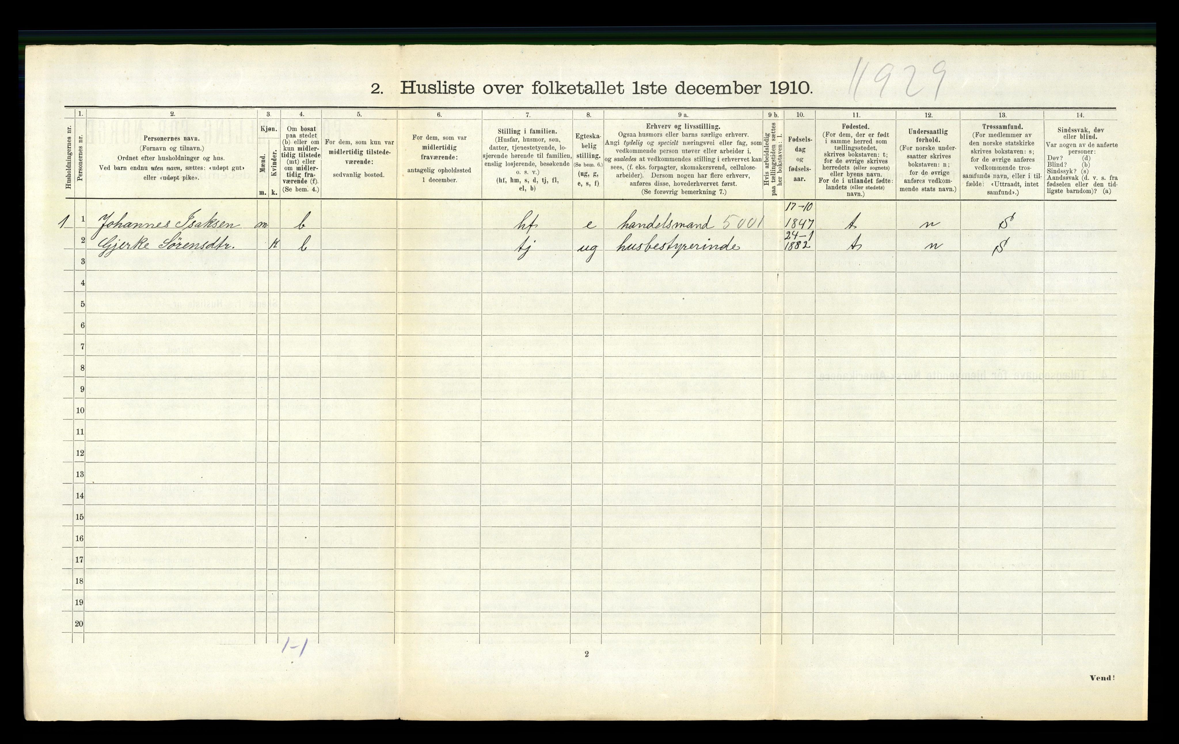 RA, 1910 census for Askvoll, 1910, p. 634