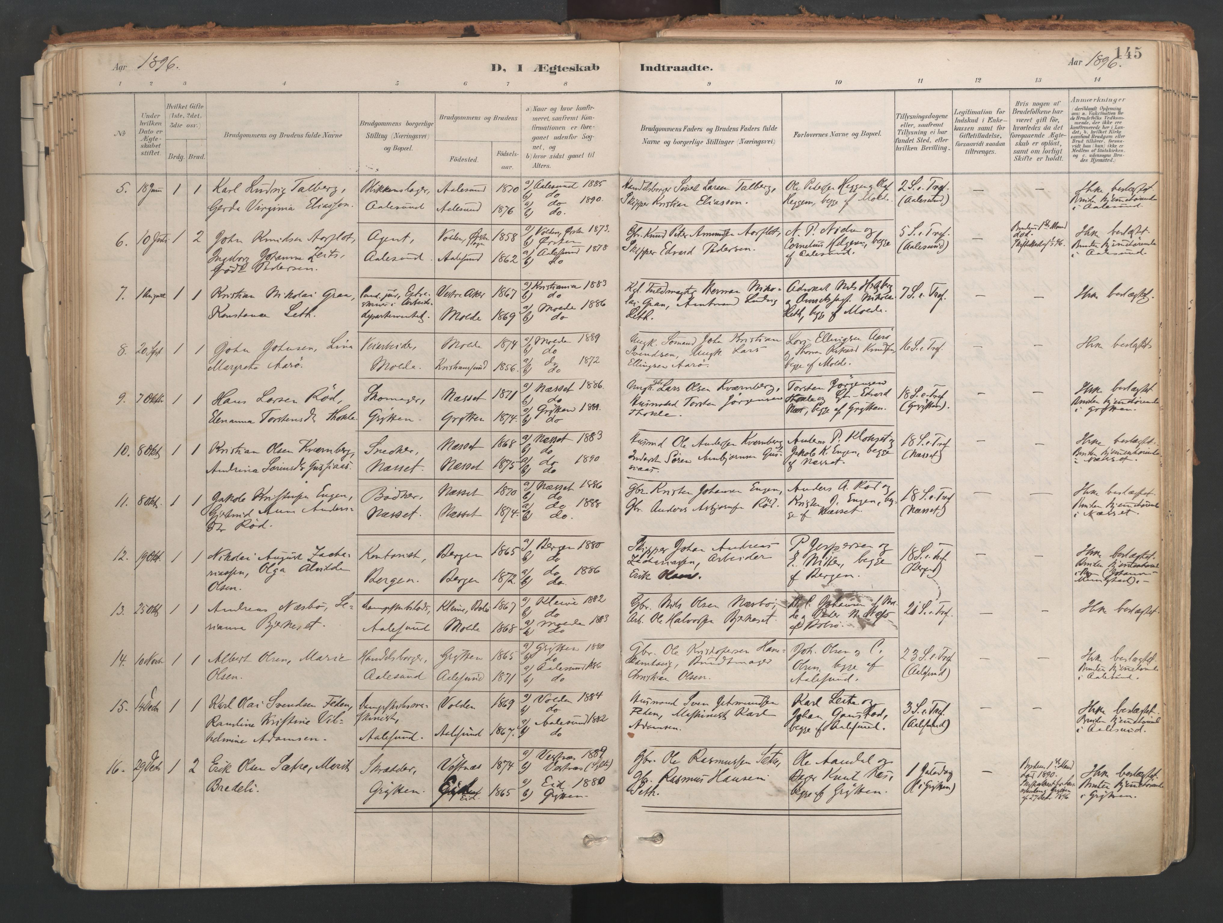 Ministerialprotokoller, klokkerbøker og fødselsregistre - Møre og Romsdal, AV/SAT-A-1454/558/L0692: Parish register (official) no. 558A06, 1887-1971, p. 145