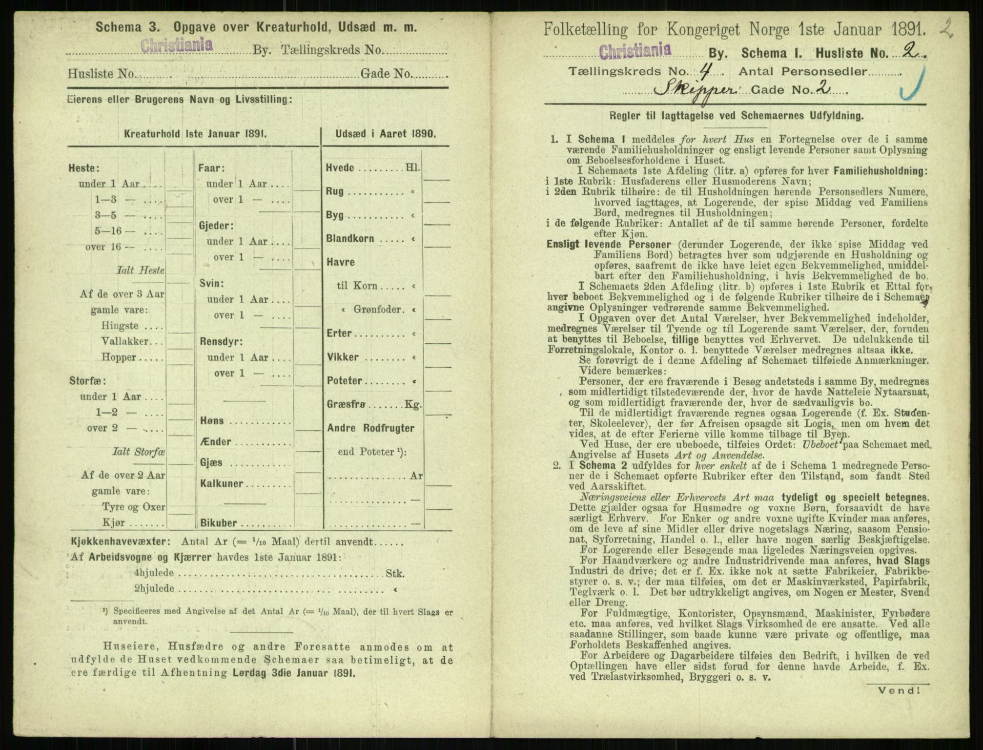 RA, 1891 census for 0301 Kristiania, 1891, p. 2060