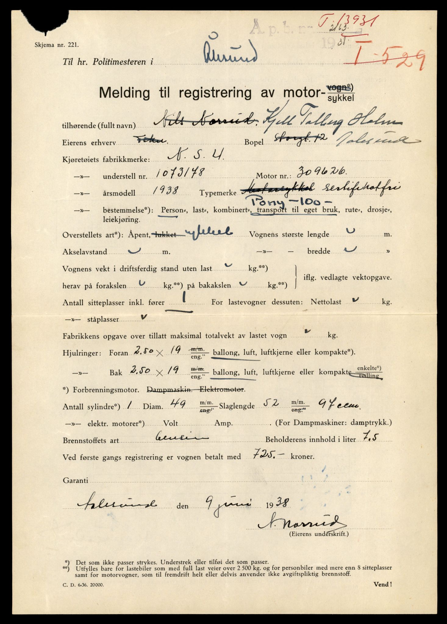 Møre og Romsdal vegkontor - Ålesund trafikkstasjon, AV/SAT-A-4099/F/Fe/L0042: Registreringskort for kjøretøy T 13906 - T 14079, 1927-1998, p. 358