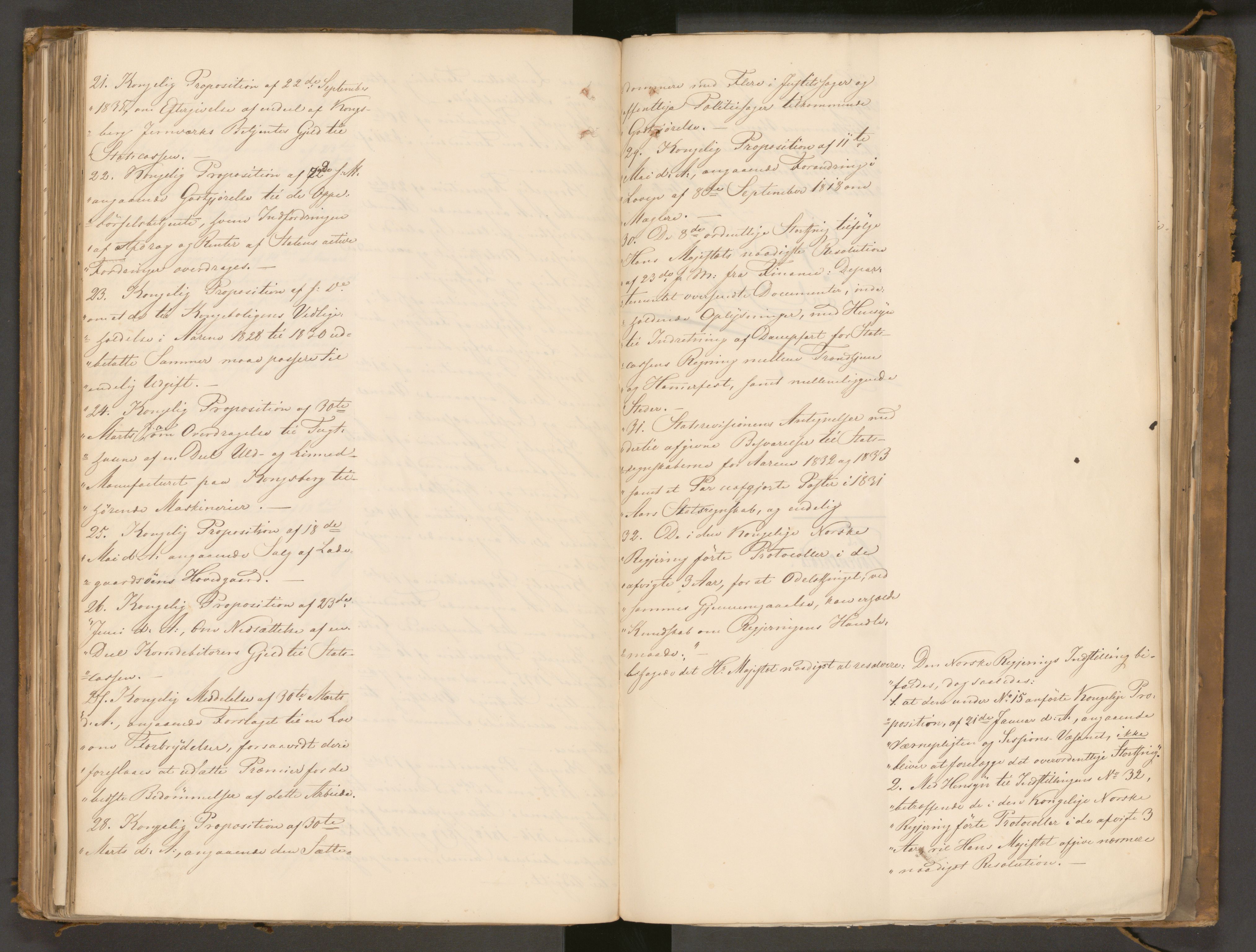 Statsrådssekretariatet, AV/RA-S-1001/A/Ab/L0043: Kgl. res. nr. 632-1192, 2. halvår, 1836