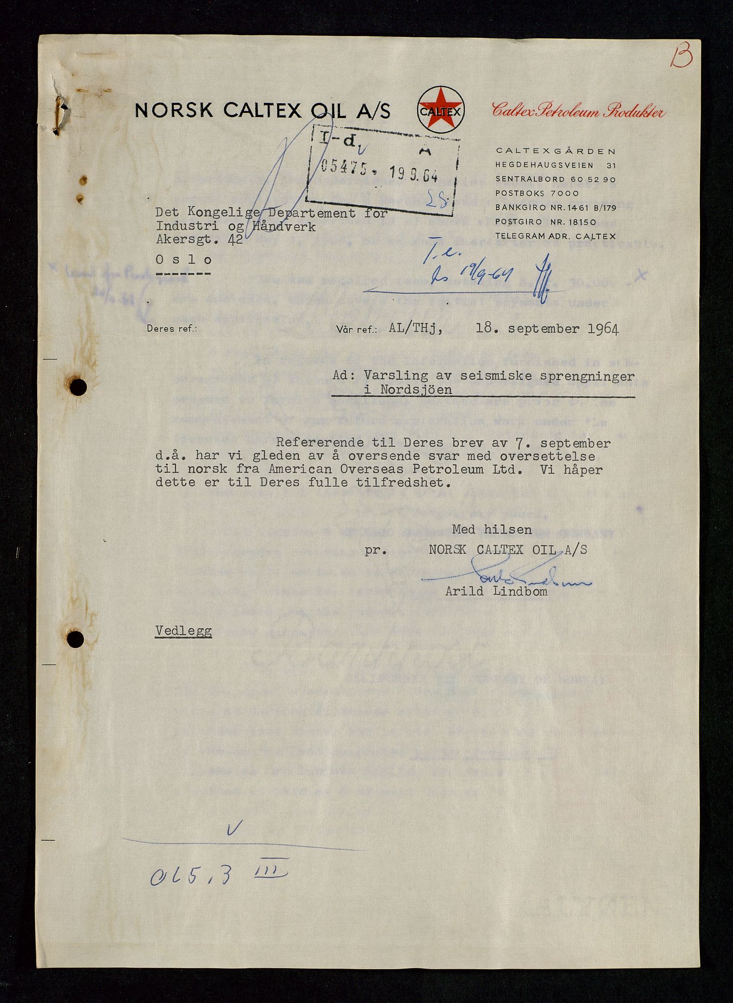 Industridepartementet, Oljekontoret, AV/SAST-A-101348/Da/L0003: Arkivnøkkel 711 Undersøkelser og utforskning, 1963-1971, p. 185