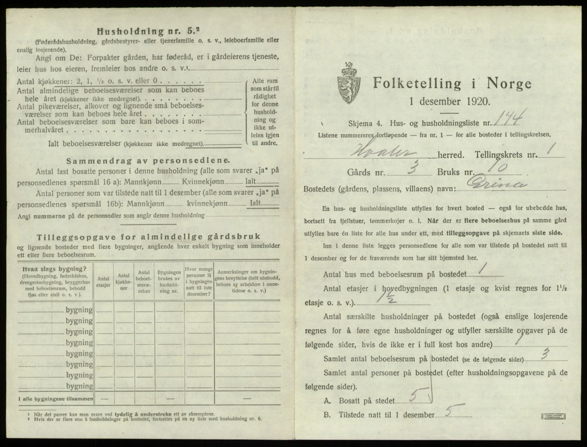 SAO, 1920 census for Hvaler, 1920, p. 388