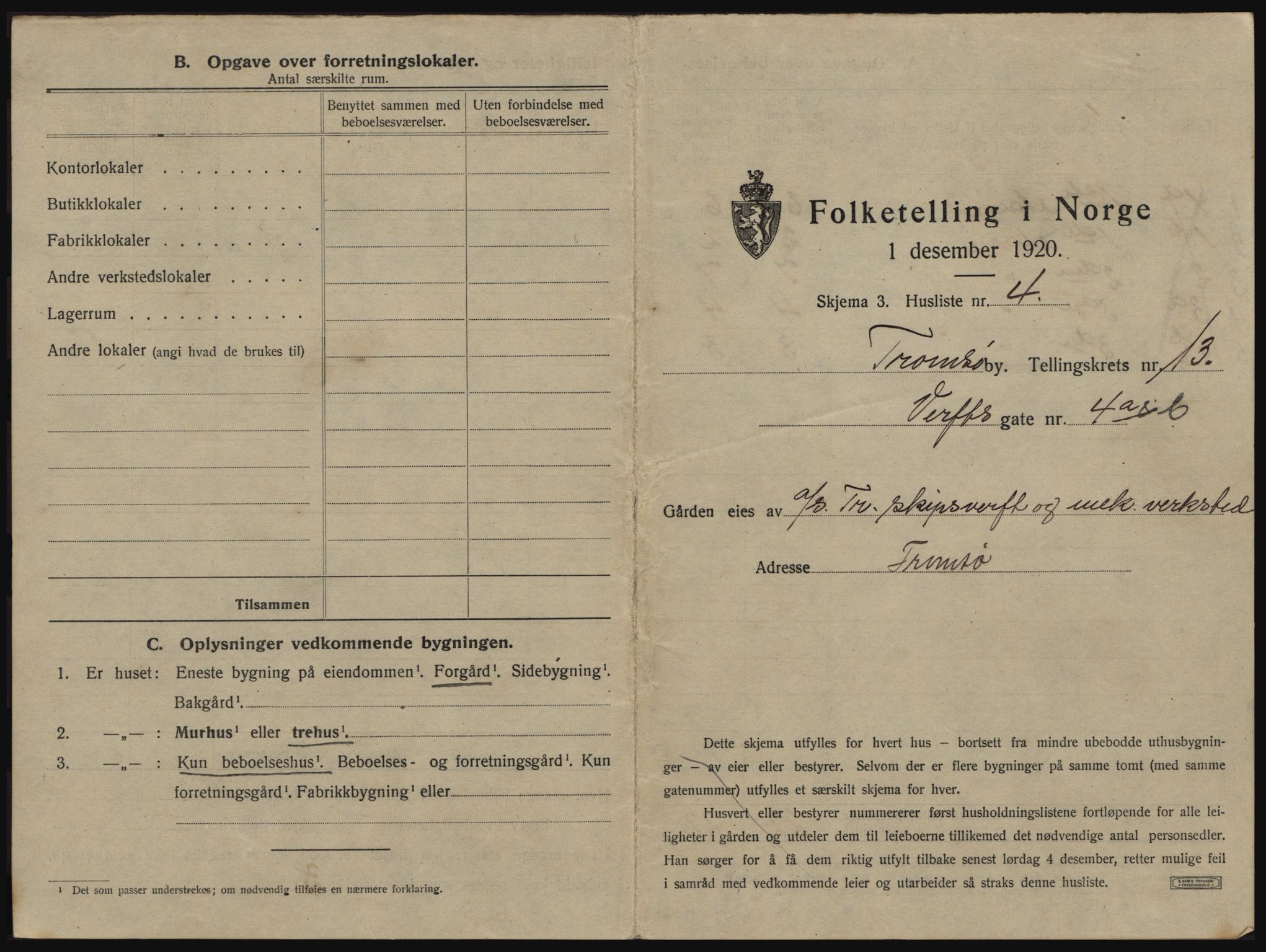 SATØ, 1920 census for Tromsø, 1920, p. 2131