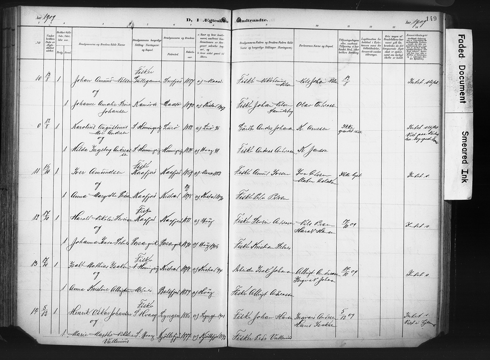 Måsøy sokneprestkontor, AV/SATØ-S-1348/H/Ha/L0008kirke: Parish register (official) no. 8, 1900-1910, p. 149