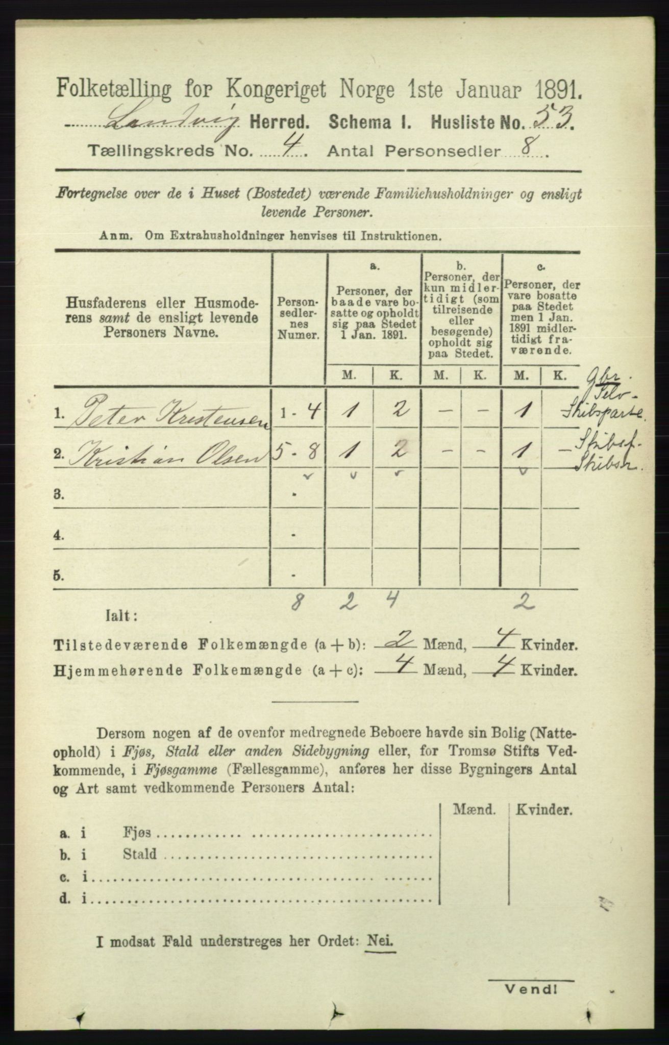 RA, 1891 census for 0924 Landvik, 1891, p. 1763