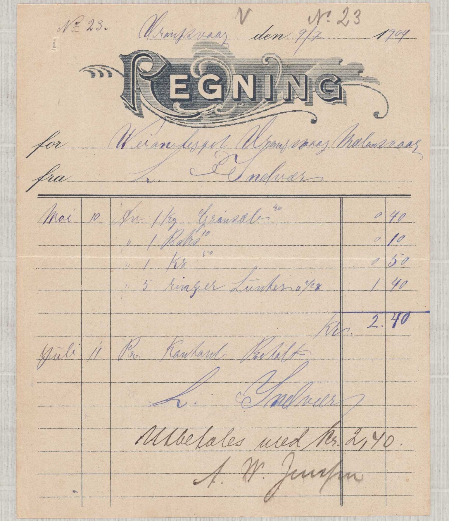 Finnaas kommune. Formannskapet, IKAH/1218a-021/E/Ea/L0002/0003: Rekneskap for veganlegg / Rekneskap for veganlegget Urangsvåg - Mælandsvåg, 1904-1905, p. 34