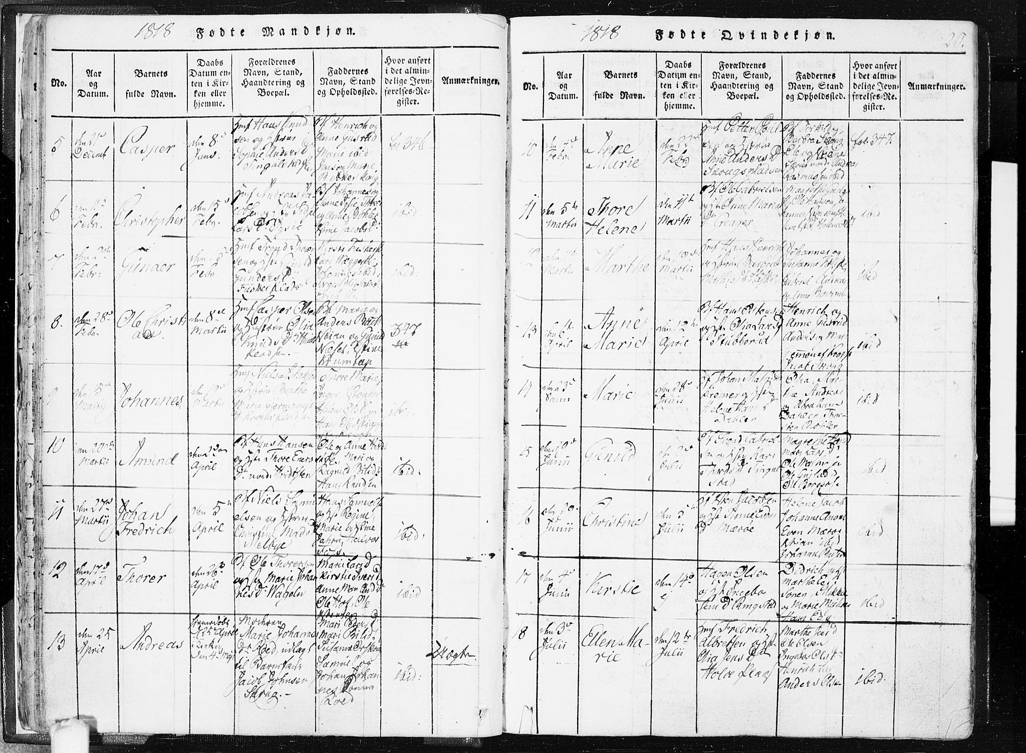 Hobøl prestekontor Kirkebøker, AV/SAO-A-2002/F/Fa/L0002: Parish register (official) no. I 2, 1814-1841, p. 20