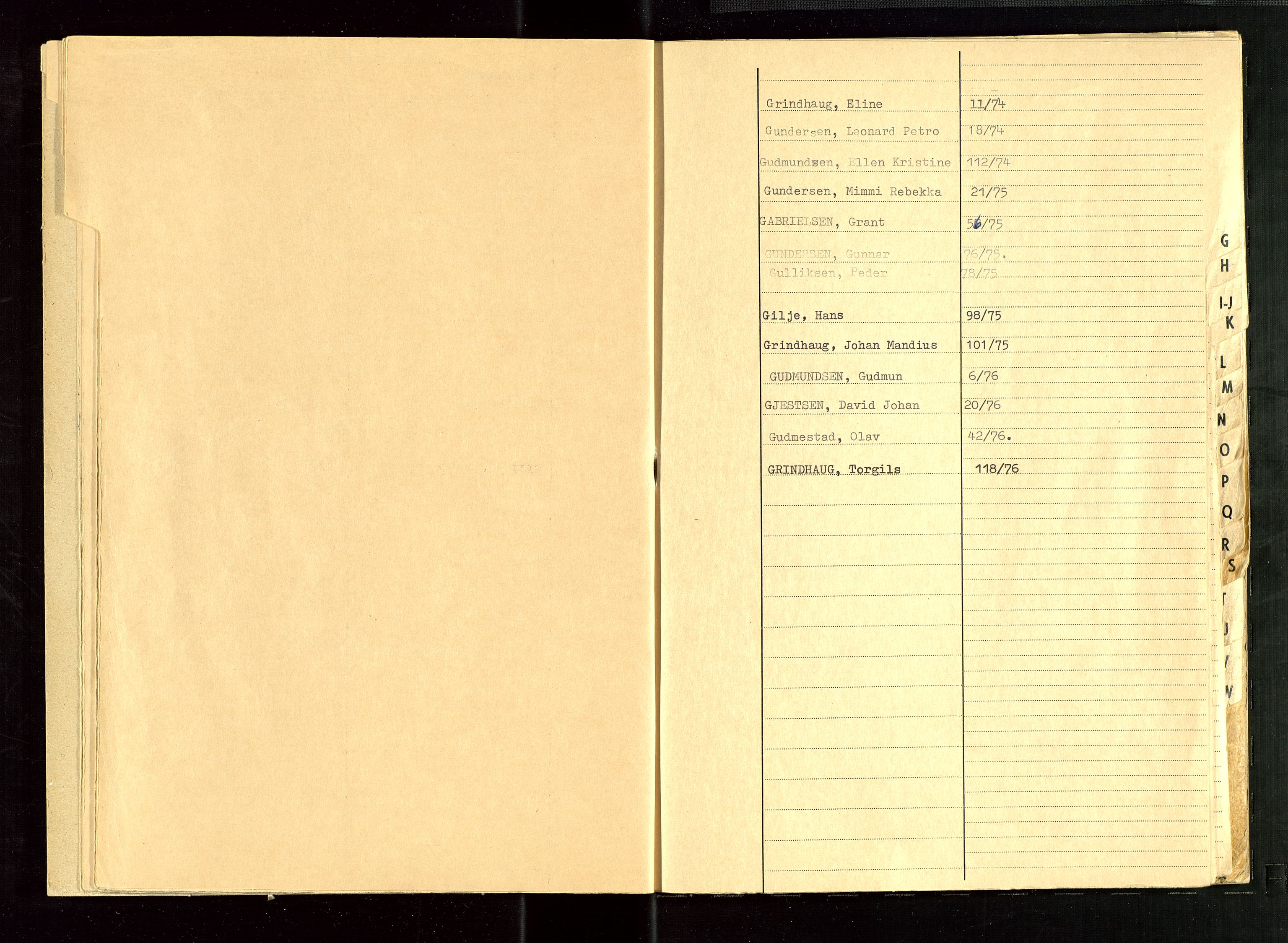 Skudenes lensmannskontor, AV/SAST-A-100444/Gga/L0013: "Dødsfallsregister 1973/ 74/ 75/ 76, 1973-1976, p. 8