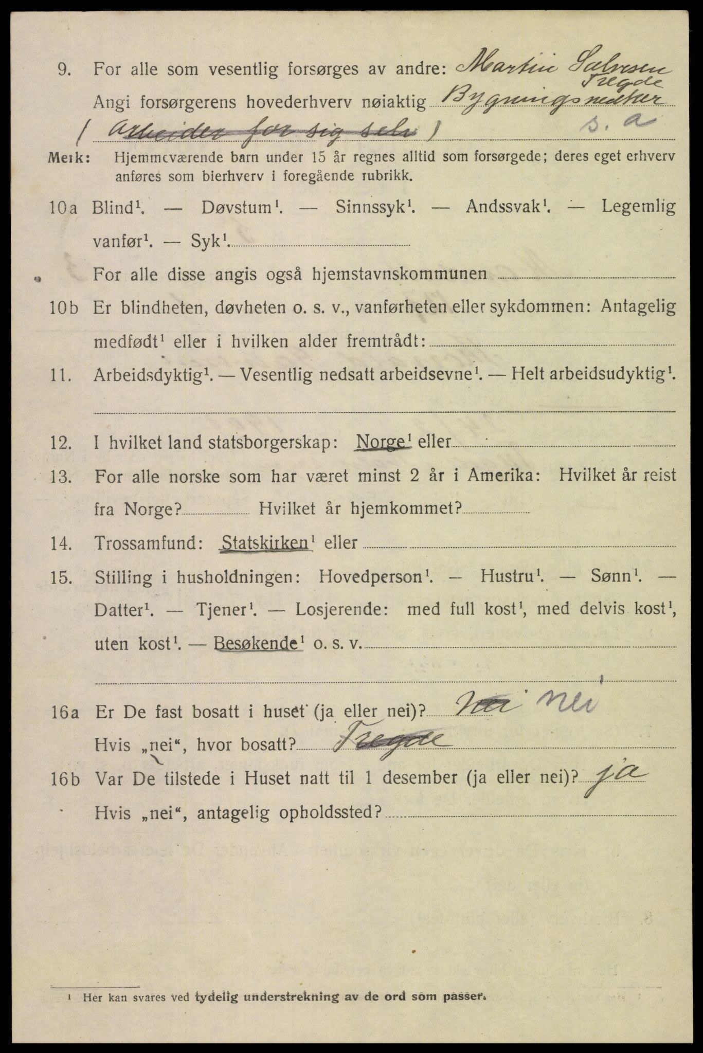 SAK, 1920 census for Mandal, 1920, p. 6902