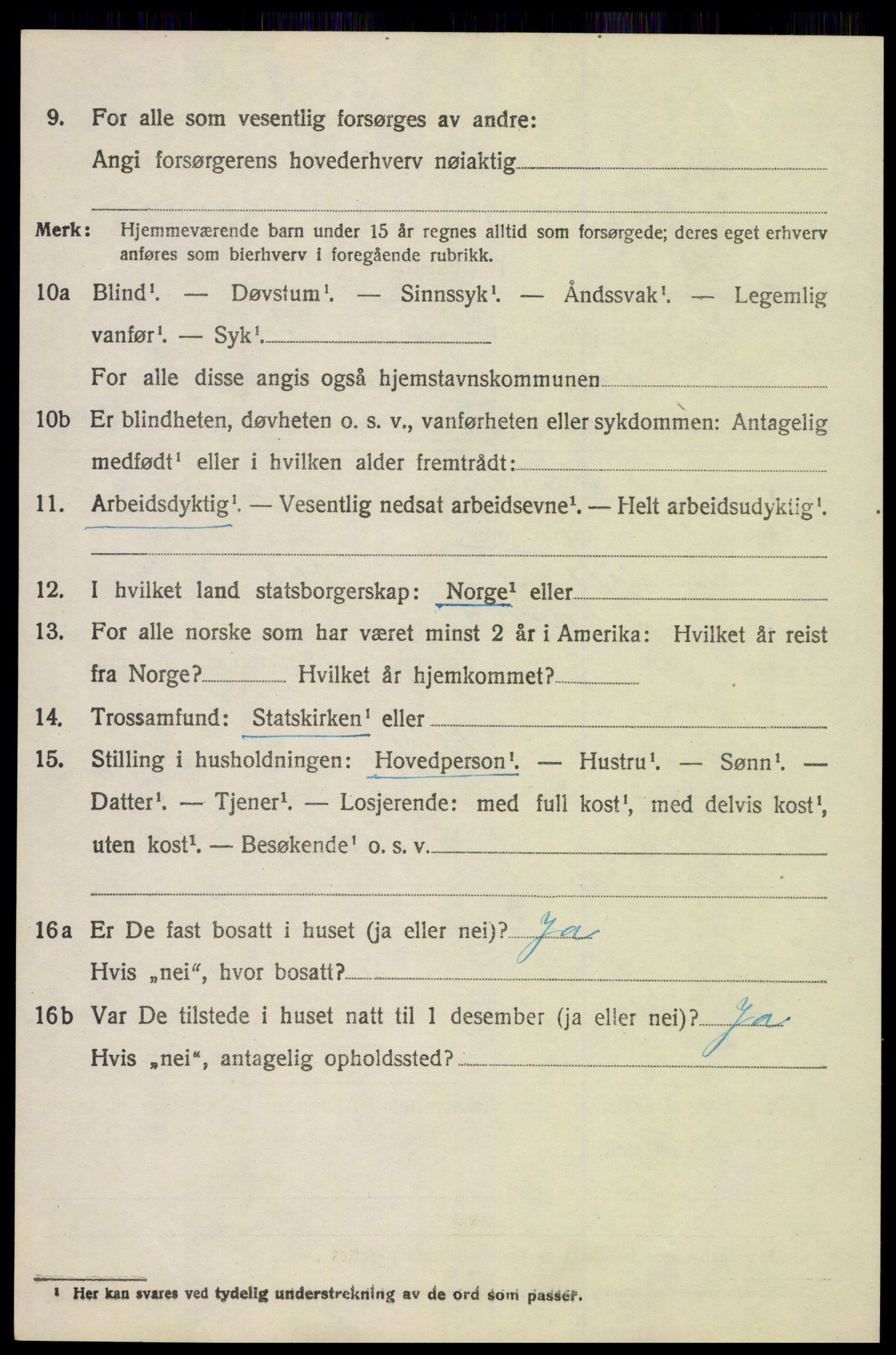 SAH, 1920 census for Vardal, 1920, p. 7452