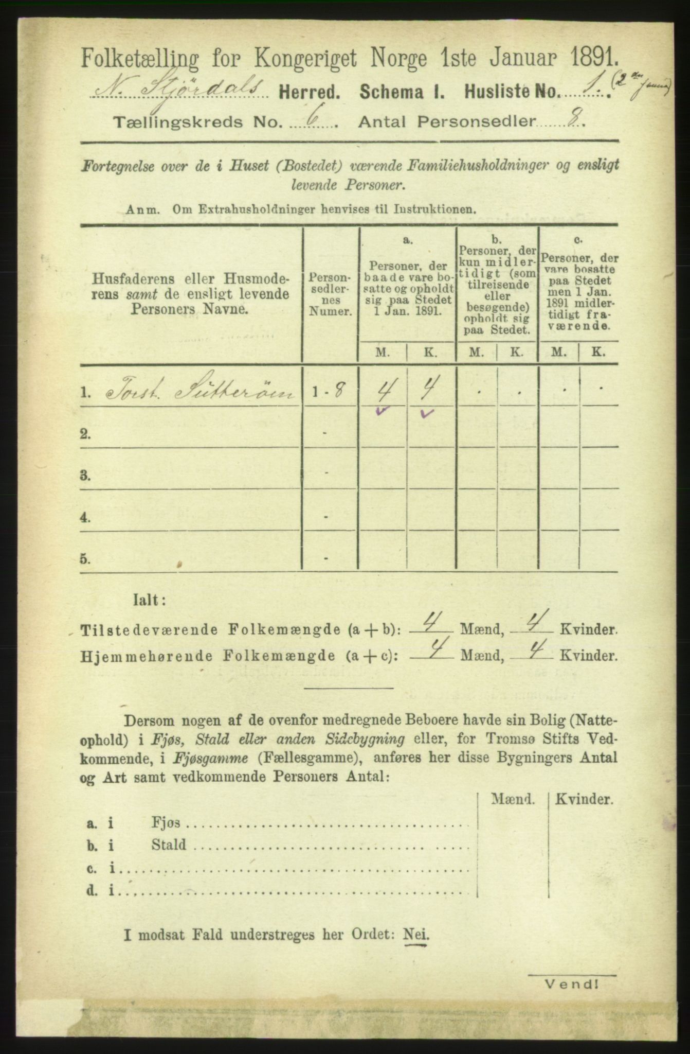 RA, 1891 census for 1714 Nedre Stjørdal, 1891, p. 2508