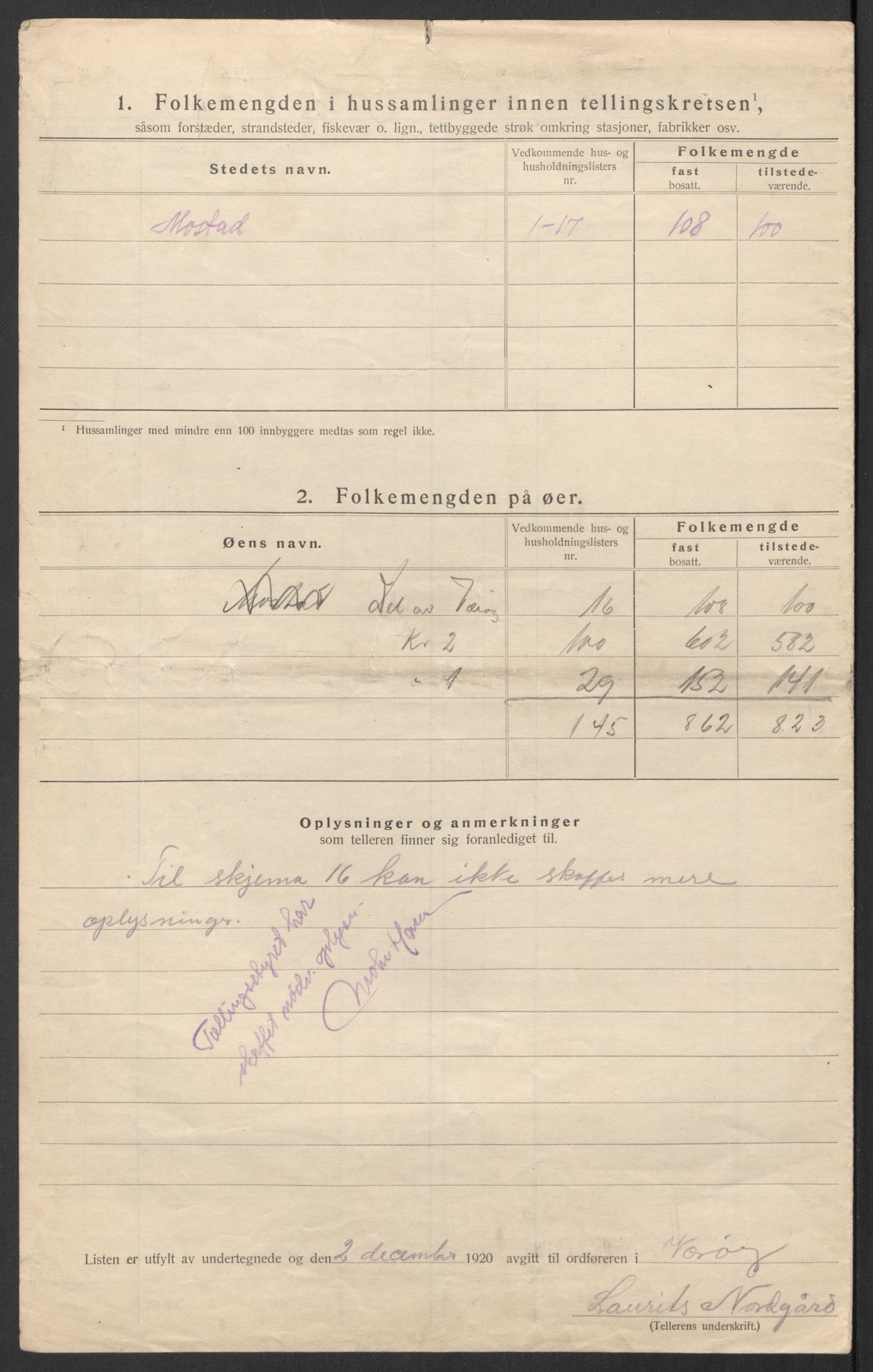 SAT, 1920 census for Værøy, 1920, p. 17