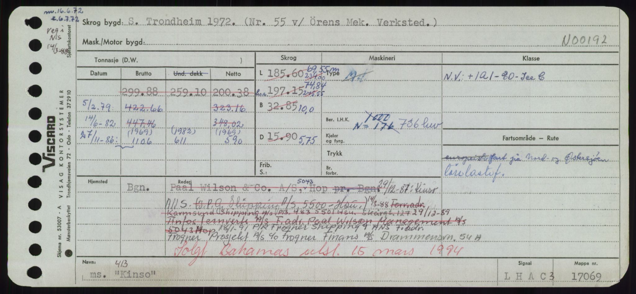 Sjøfartsdirektoratet med forløpere, Skipsmålingen, RA/S-1627/H/Hd/L0020: Fartøy, K-Kon, p. 273