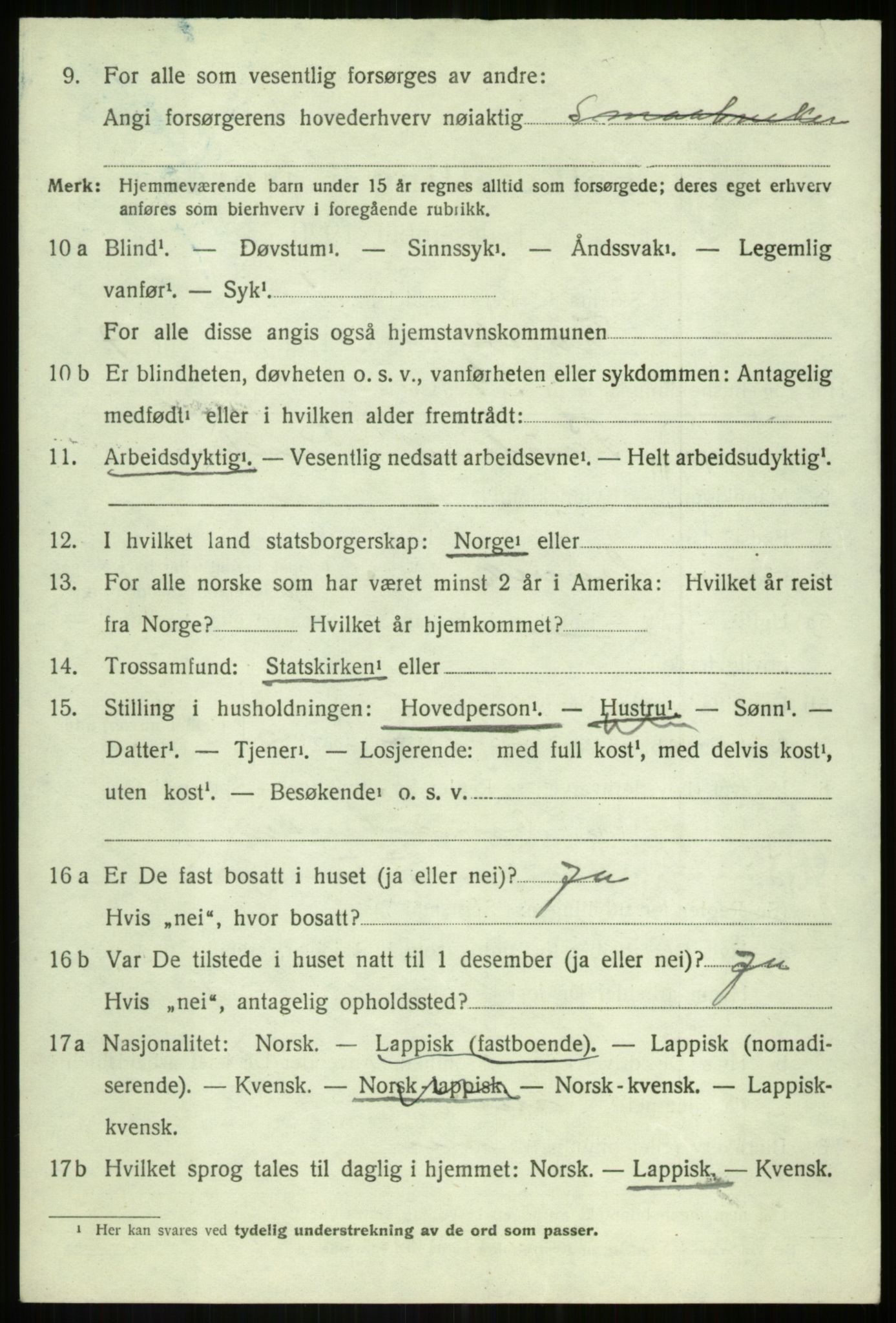 SATØ, 1920 census for Tranøy, 1920, p. 3802