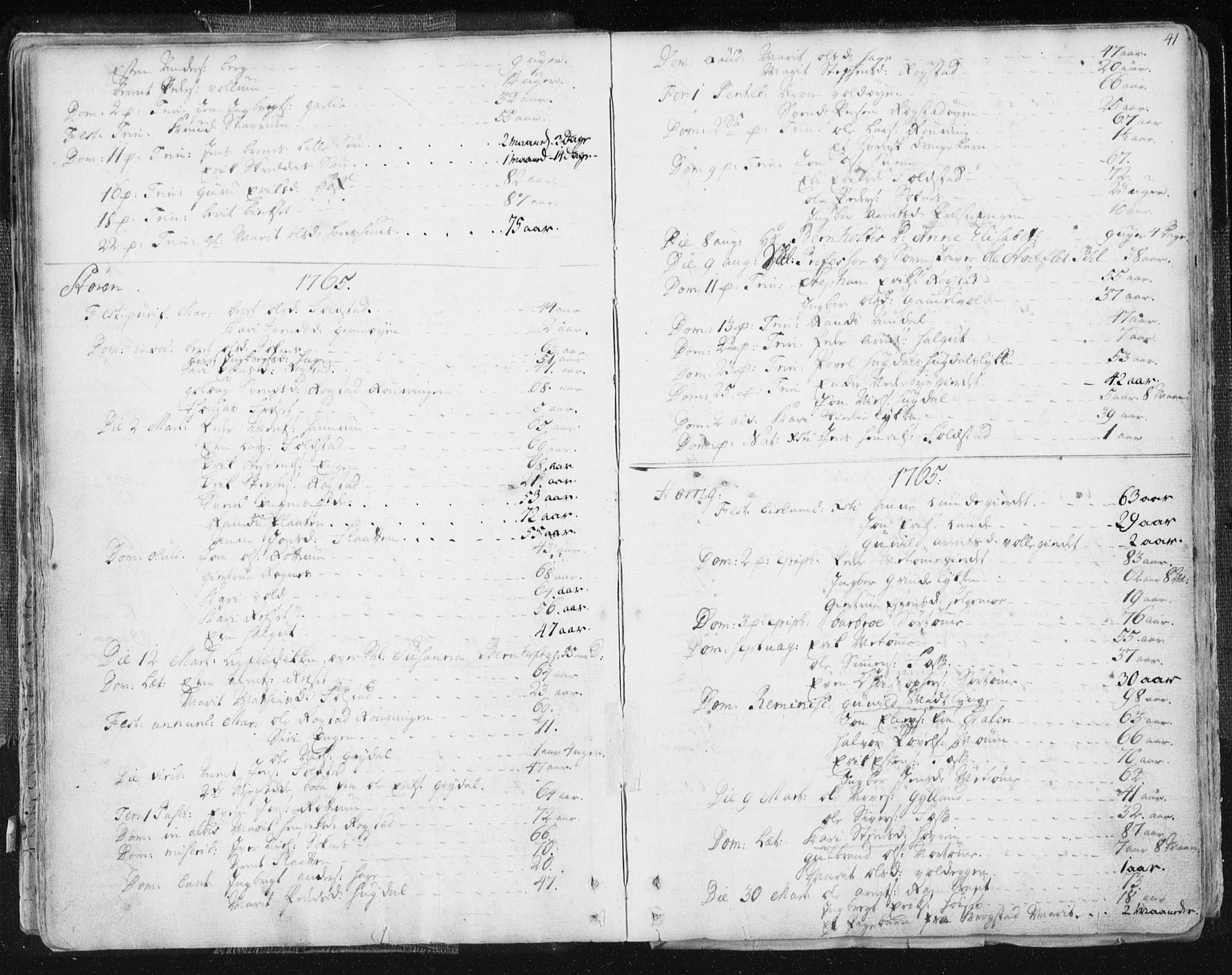 Ministerialprotokoller, klokkerbøker og fødselsregistre - Sør-Trøndelag, SAT/A-1456/687/L0991: Parish register (official) no. 687A02, 1747-1790, p. 41