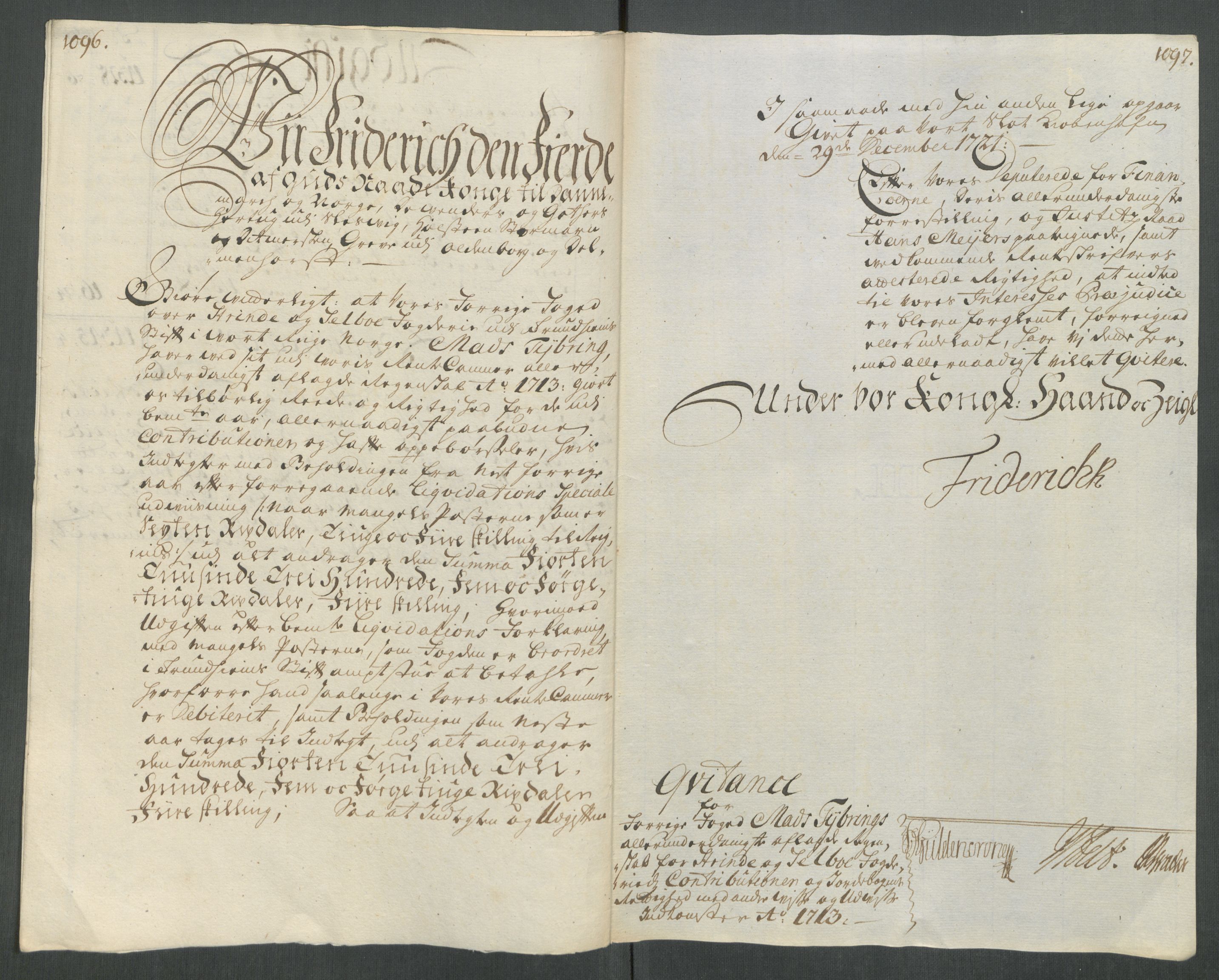 Rentekammeret inntil 1814, Reviderte regnskaper, Fogderegnskap, RA/EA-4092/R61/L4113: Fogderegnskap Strinda og Selbu, 1712-1713, p. 300