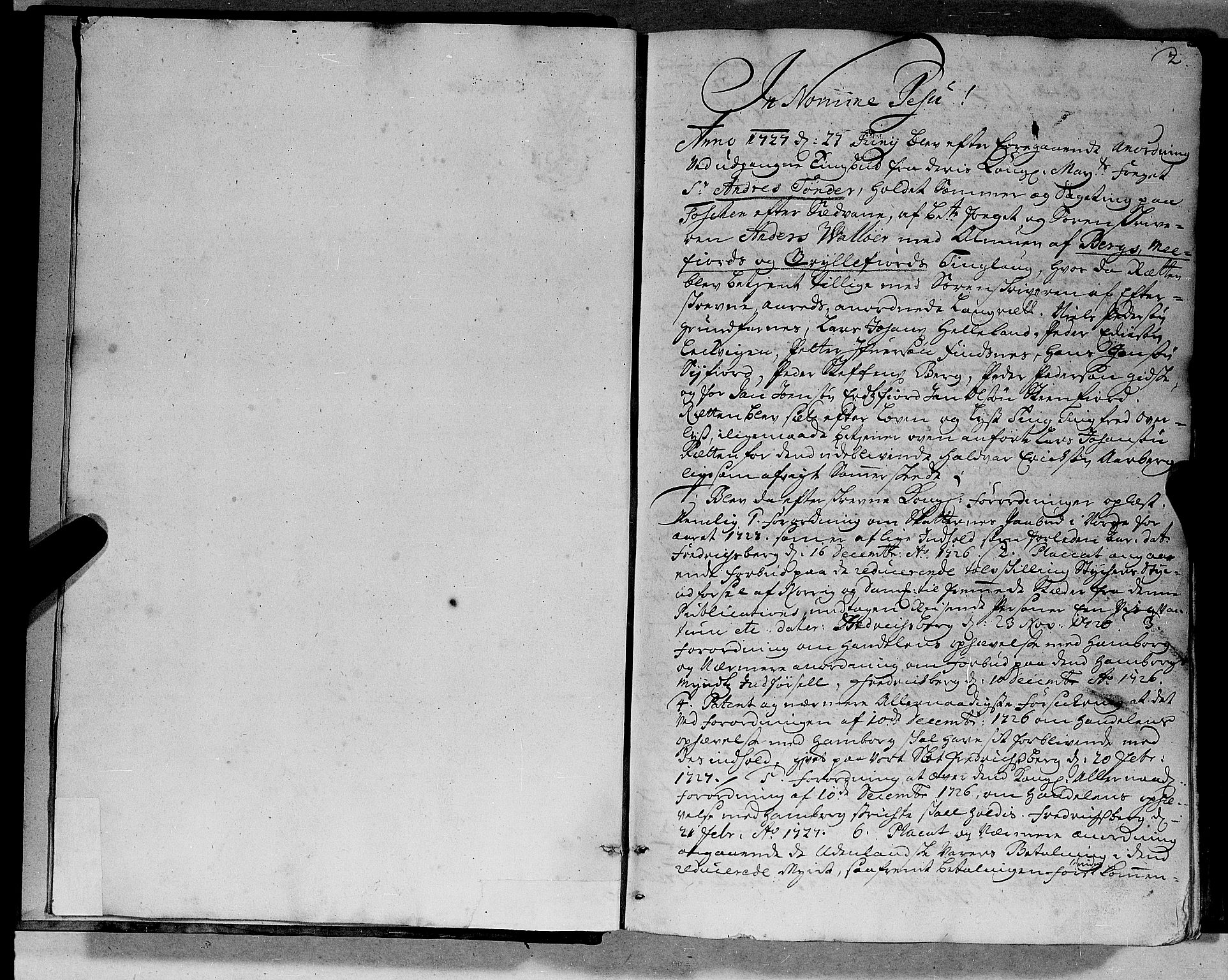 Sorenskriveren i Senja (-1755), SATØ/S-0260, 1727-1731, p. 1b-2a