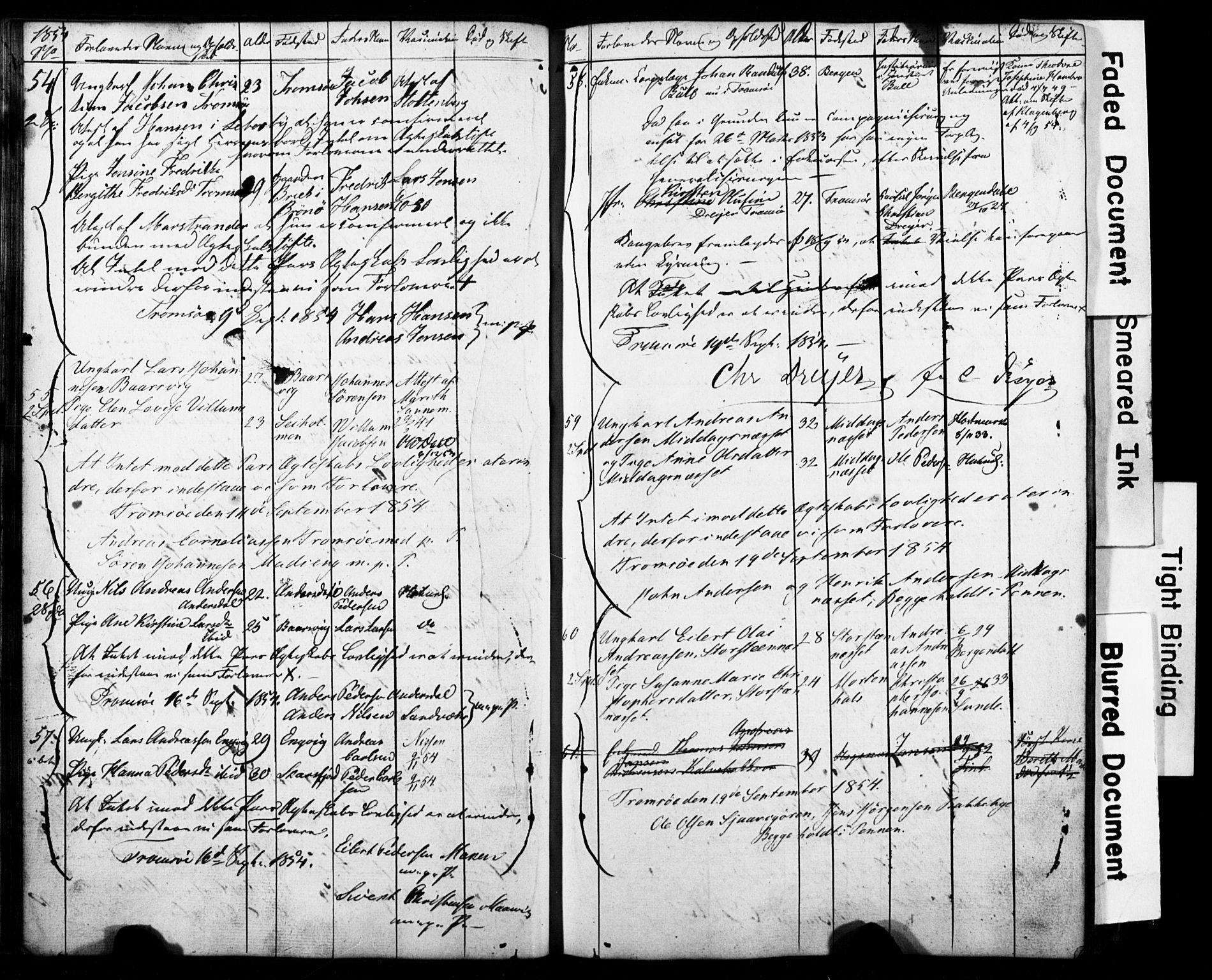 Tromsø sokneprestkontor/stiftsprosti/domprosti, AV/SATØ-S-1343/H/Hc/L0097: Banns register no. 97, 1851-1872