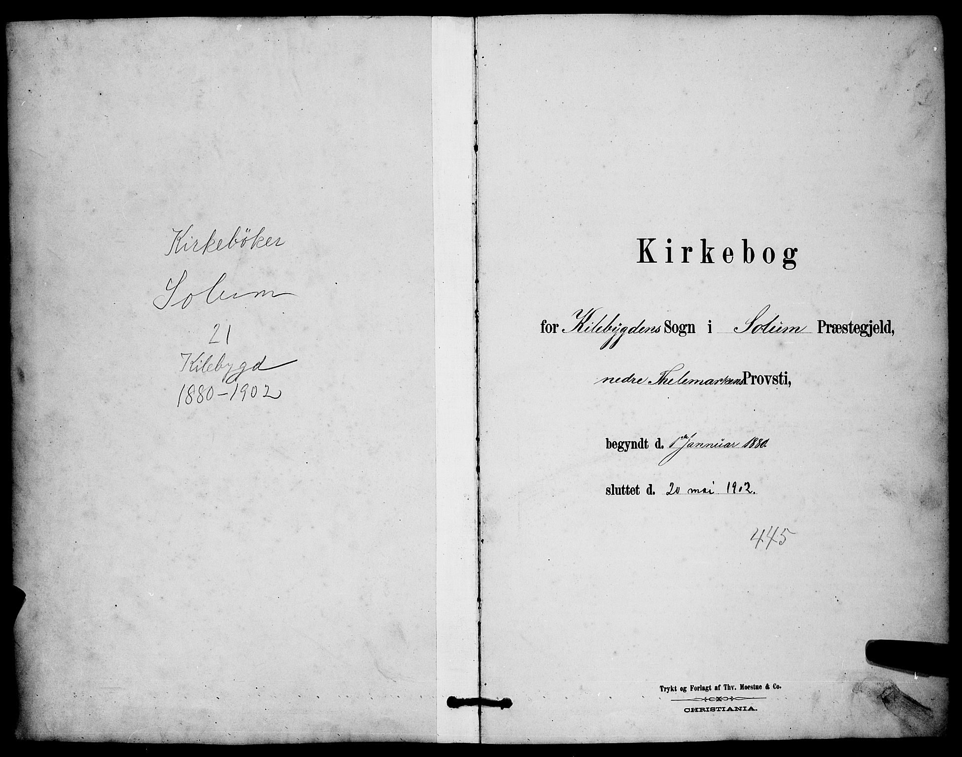 Solum kirkebøker, SAKO/A-306/G/Gc/L0001: Parish register (copy) no. III 1, 1880-1902