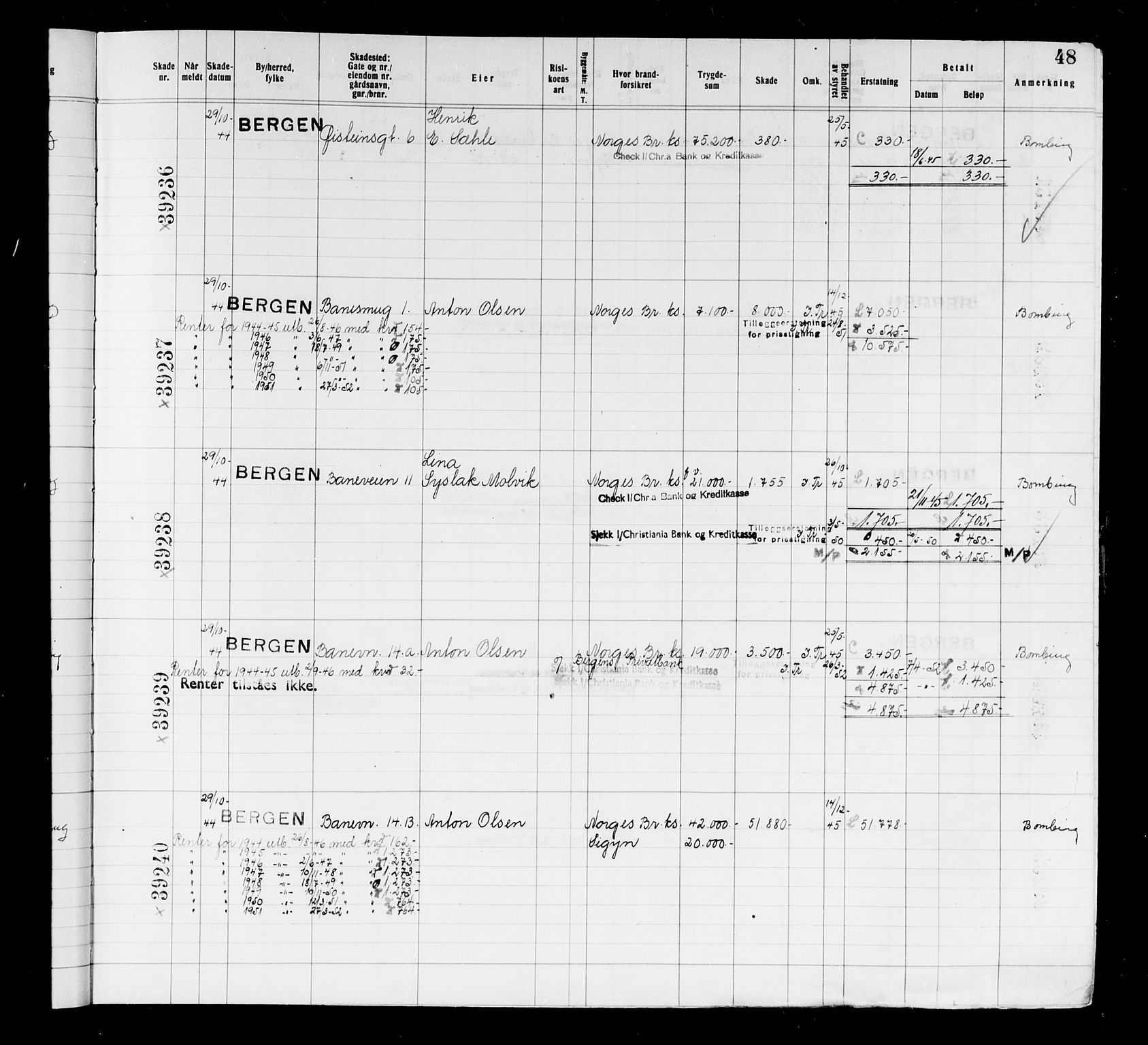 Krigsskadetrygdene for bygninger og løsøre, AV/RA-S-1548/V/L0037: Bygning, branntrygdet., 1940-1945, p. 48