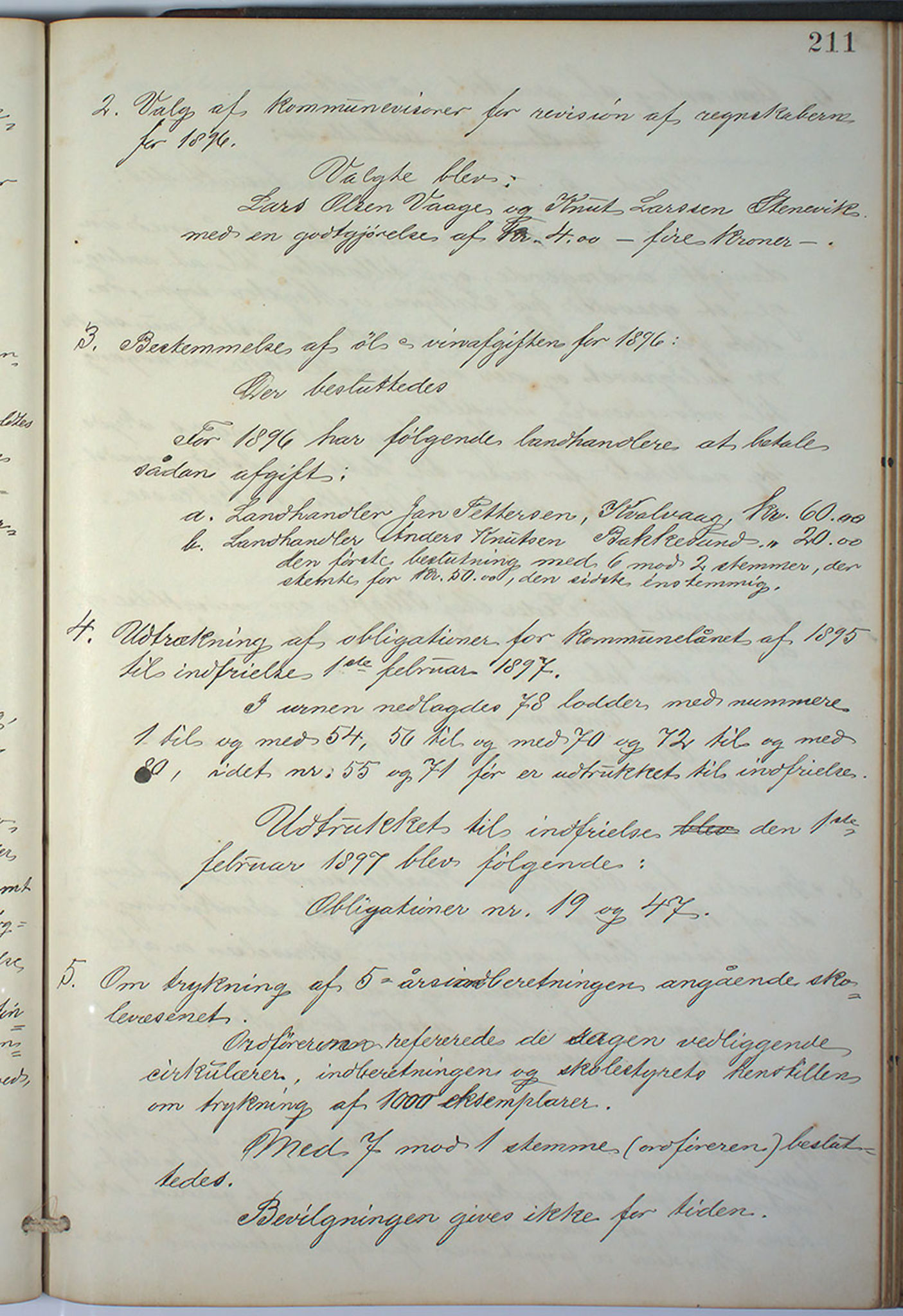 Austevoll kommune. Formannskapet, IKAH/1244-021/A/Aa/L0001: Forhandlingsprotokoll for heradstyret, 1886-1900, p. 422