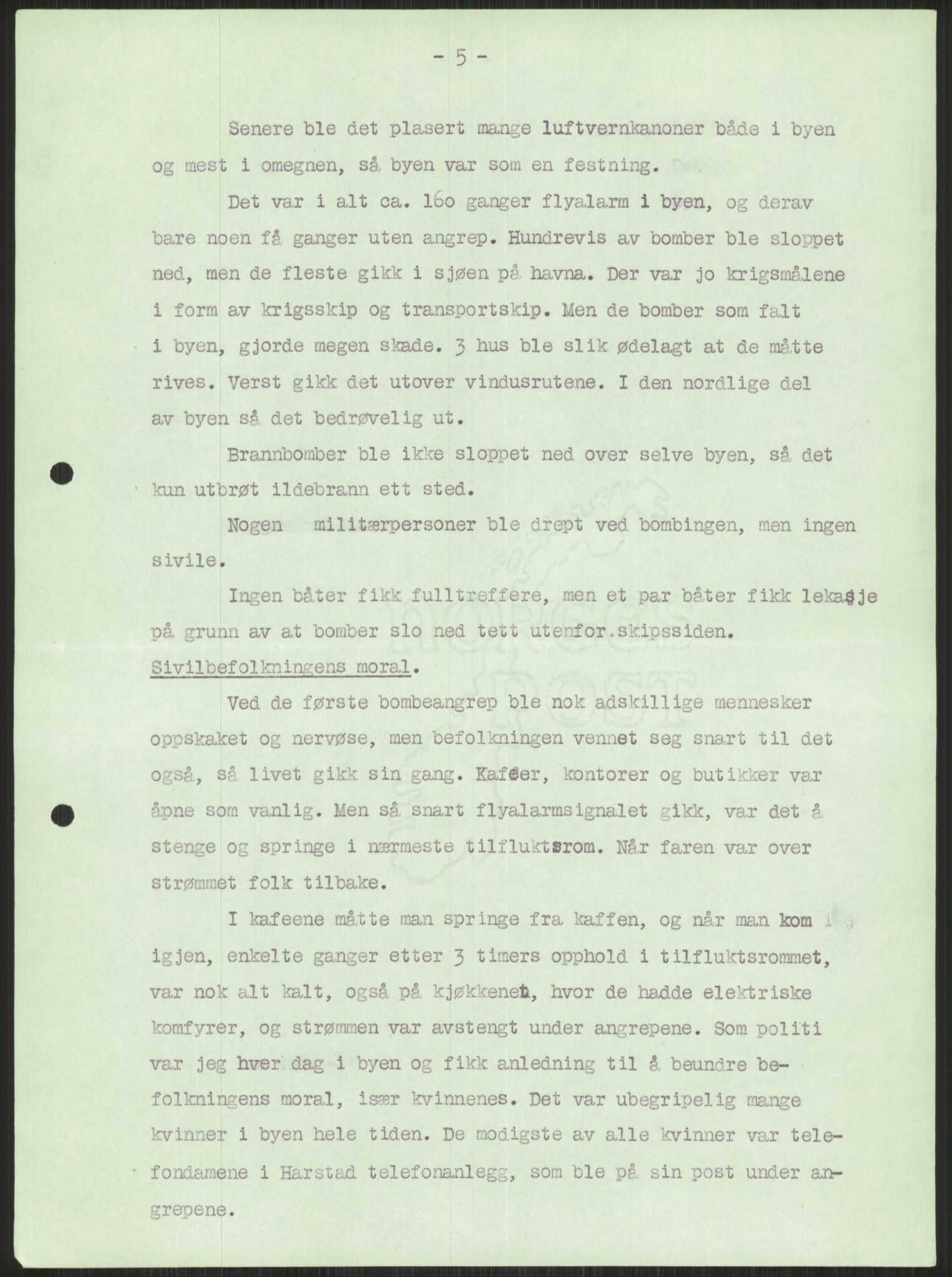 Forsvaret, Forsvarets krigshistoriske avdeling, AV/RA-RAFA-2017/Y/Ya/L0017: II-C-11-31 - Fylkesmenn.  Rapporter om krigsbegivenhetene 1940., 1940, p. 616