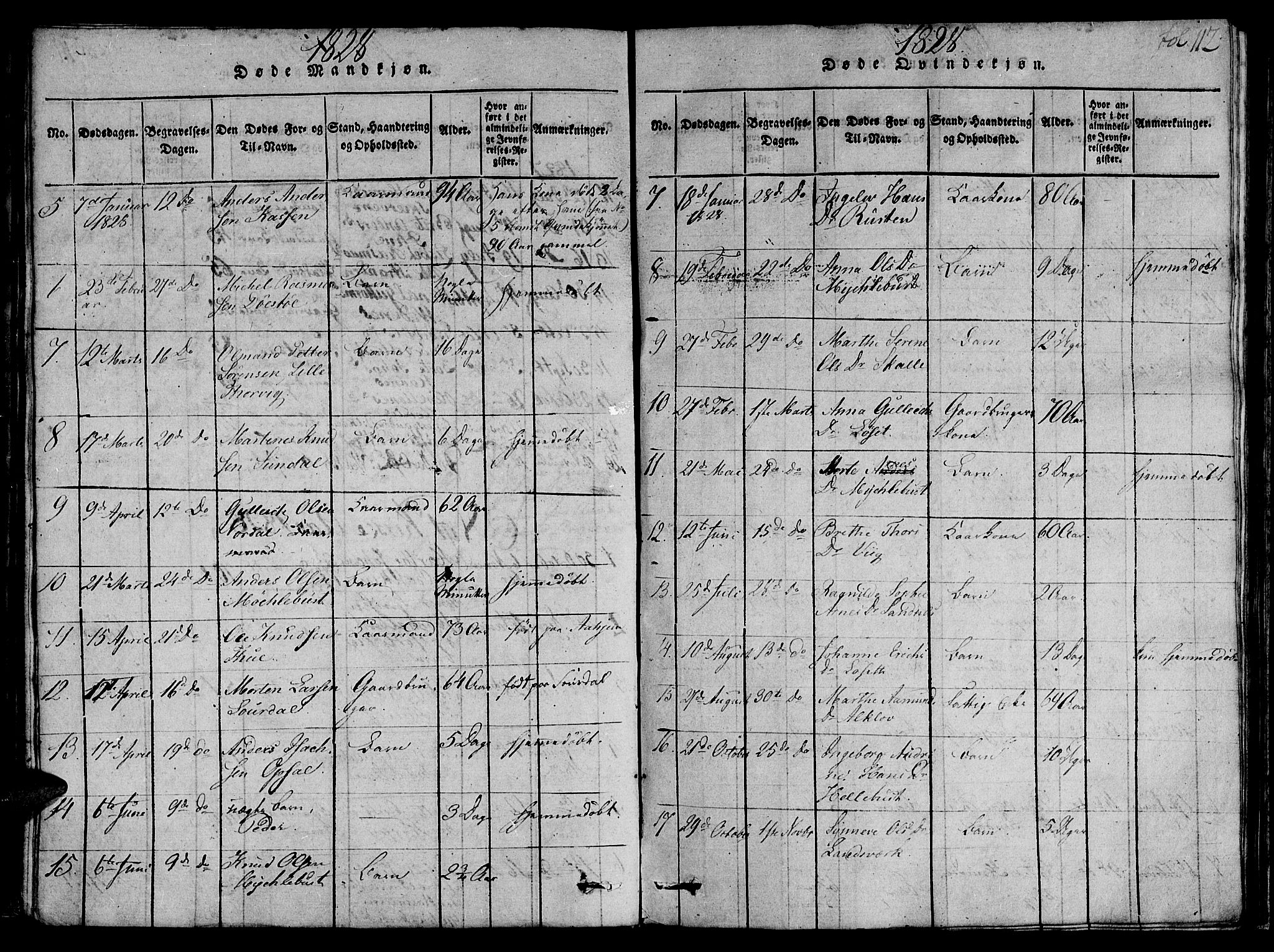 Ministerialprotokoller, klokkerbøker og fødselsregistre - Møre og Romsdal, AV/SAT-A-1454/501/L0004: Parish register (official) no. 501A04, 1816-1831, p. 112