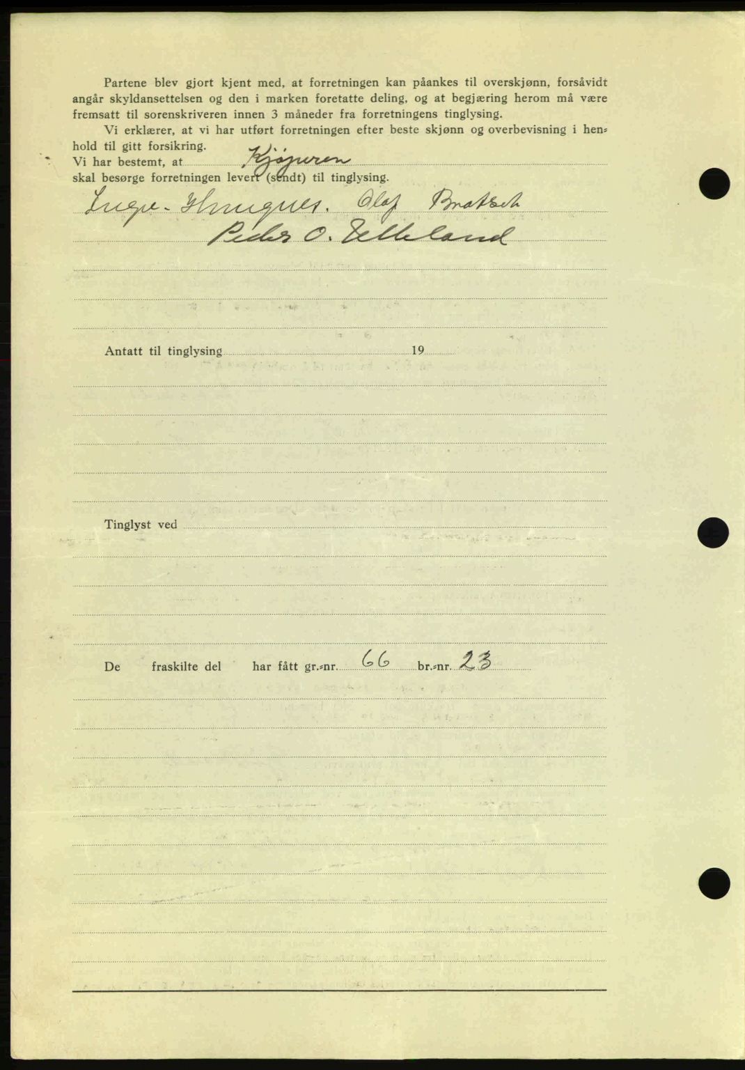 Romsdal sorenskriveri, AV/SAT-A-4149/1/2/2C: Mortgage book no. A11, 1941-1942, Diary no: : 2245/1941