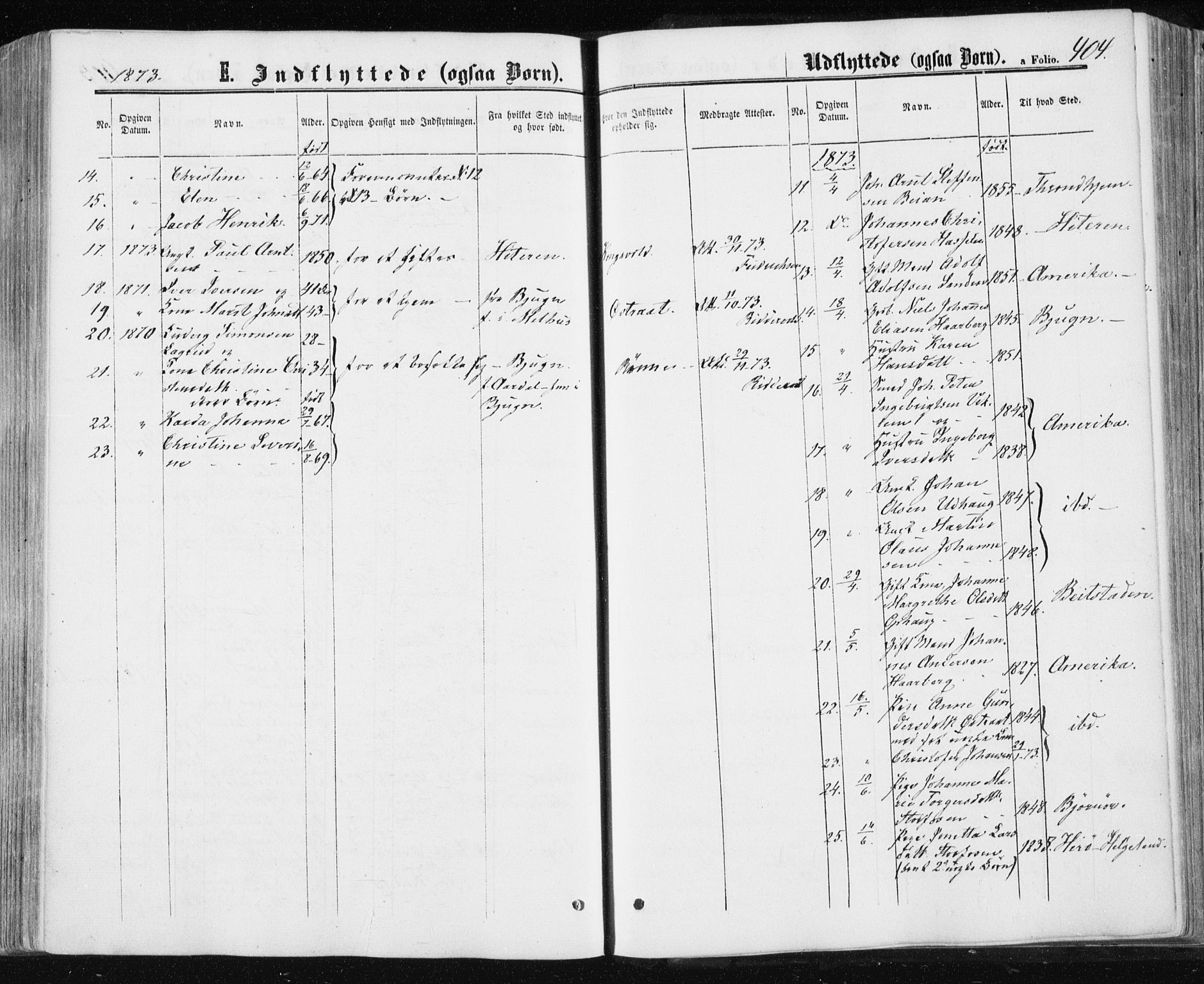 Ministerialprotokoller, klokkerbøker og fødselsregistre - Sør-Trøndelag, SAT/A-1456/659/L0737: Parish register (official) no. 659A07, 1857-1875, p. 404