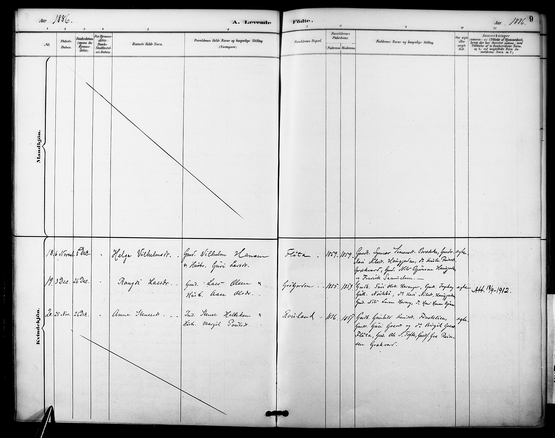 Nore kirkebøker, SAKO/A-238/F/Fc/L0004: Parish register (official) no. III 4, 1885-1898, p. 9