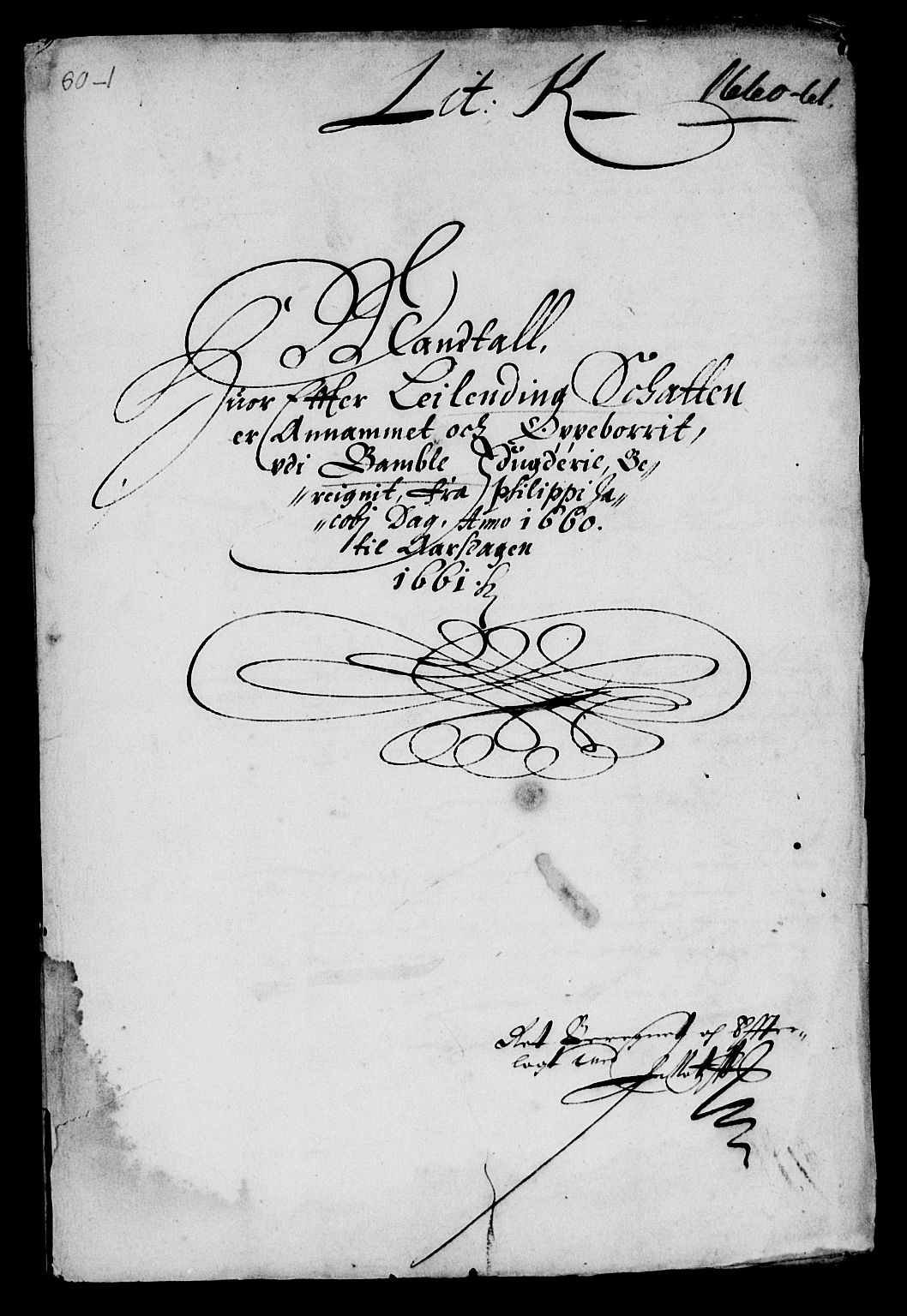 Rentekammeret inntil 1814, Reviderte regnskaper, Lensregnskaper, AV/RA-EA-5023/R/Rb/Rbp/L0047: Bratsberg len, 1659-1662