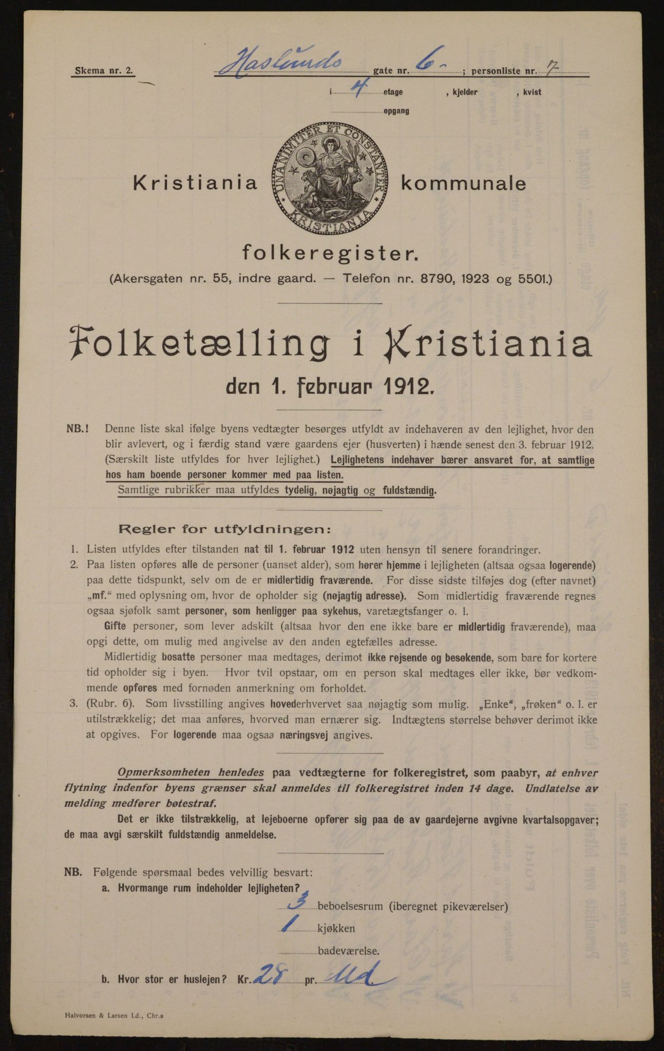 OBA, Municipal Census 1912 for Kristiania, 1912, p. 35378