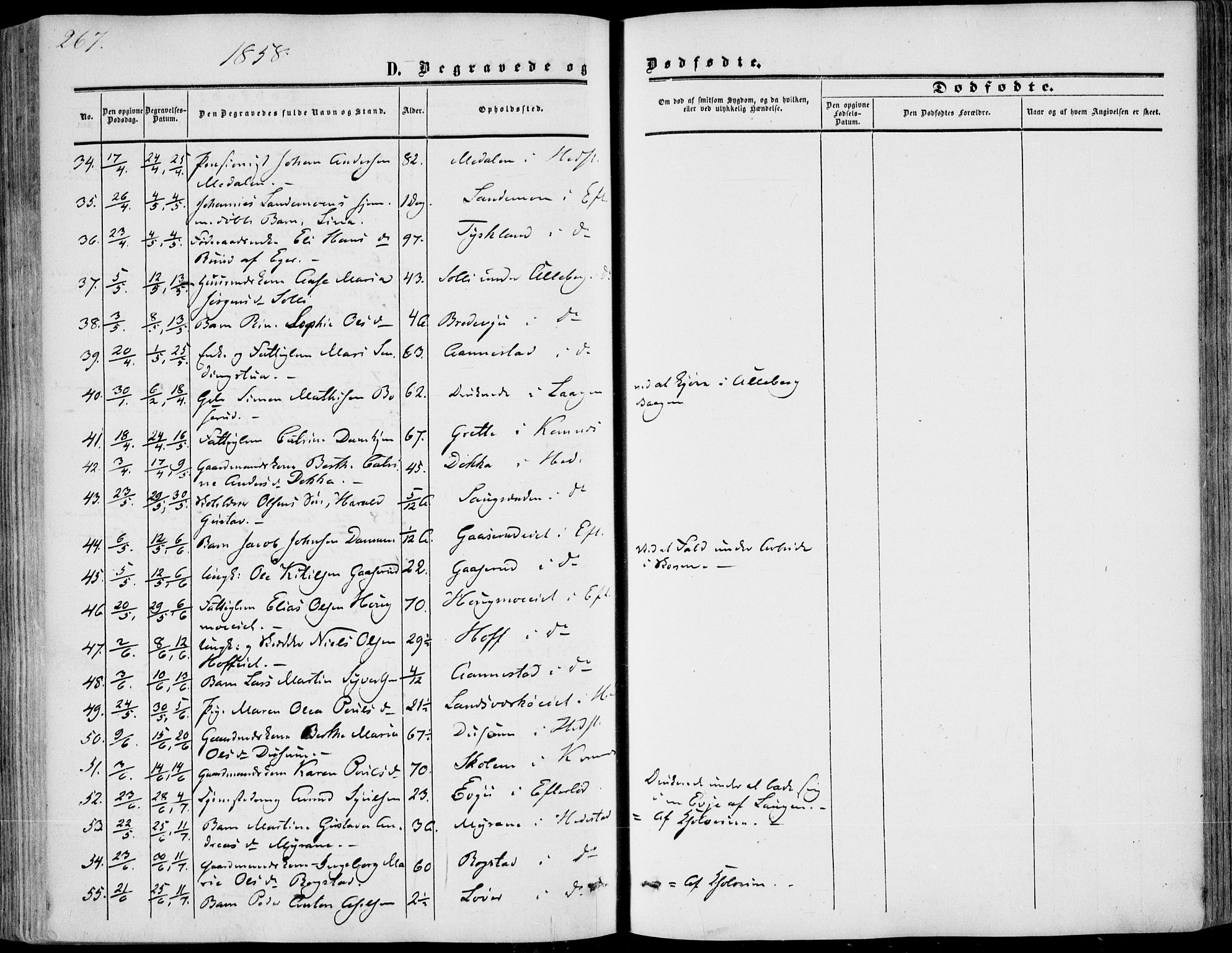 Sandsvær kirkebøker, AV/SAKO-A-244/F/Fa/L0006: Parish register (official) no. I 6, 1857-1868, p. 267