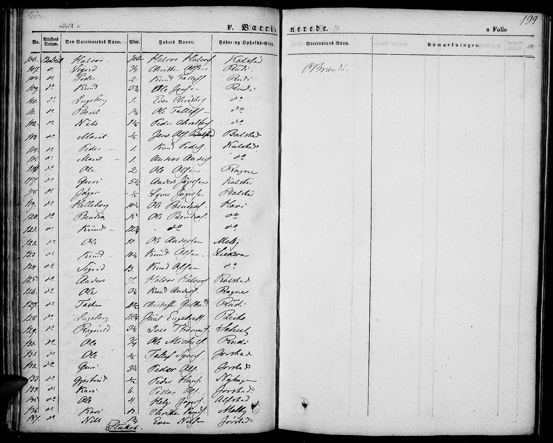 Slidre prestekontor, SAH/PREST-134/H/Ha/Haa/L0004: Parish register (official) no. 4, 1831-1848, p. 199