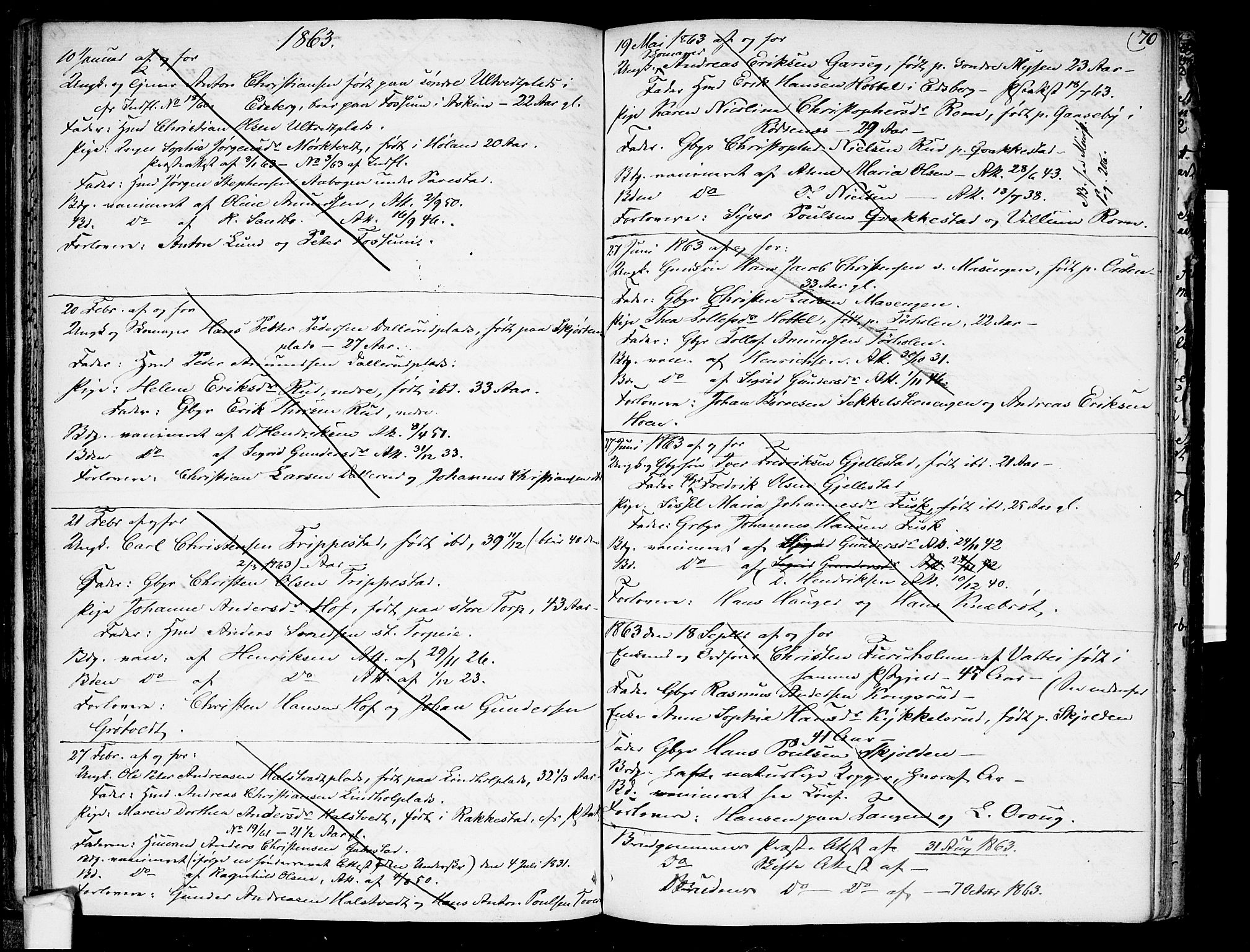 Askim prestekontor Kirkebøker, SAO/A-10900/F/Fa/L0003: Parish register (official) no. 3, 1790-1816, p. 70