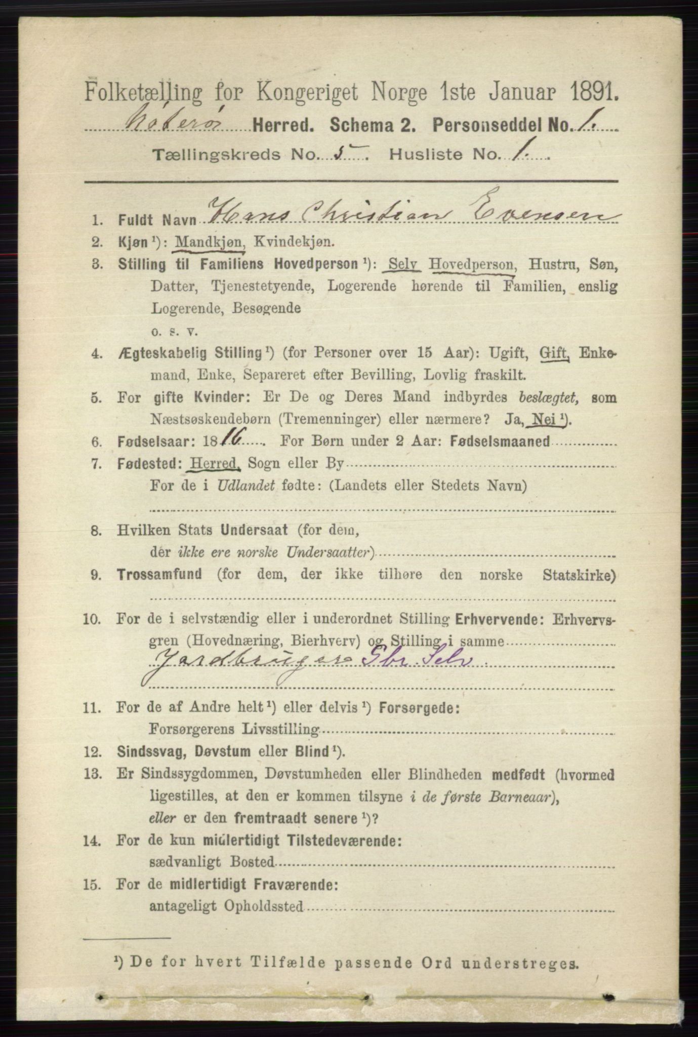 RA, 1891 census for 0722 Nøtterøy, 1891, p. 2549