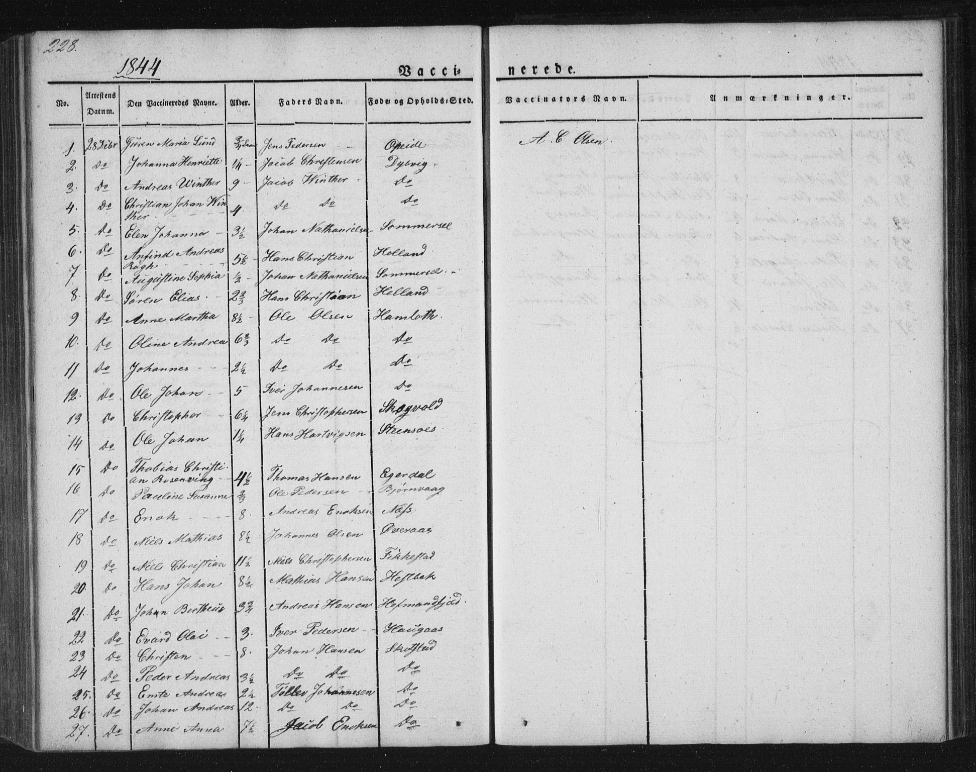 Ministerialprotokoller, klokkerbøker og fødselsregistre - Nordland, AV/SAT-A-1459/859/L0843: Parish register (official) no. 859A03, 1840-1848, p. 228