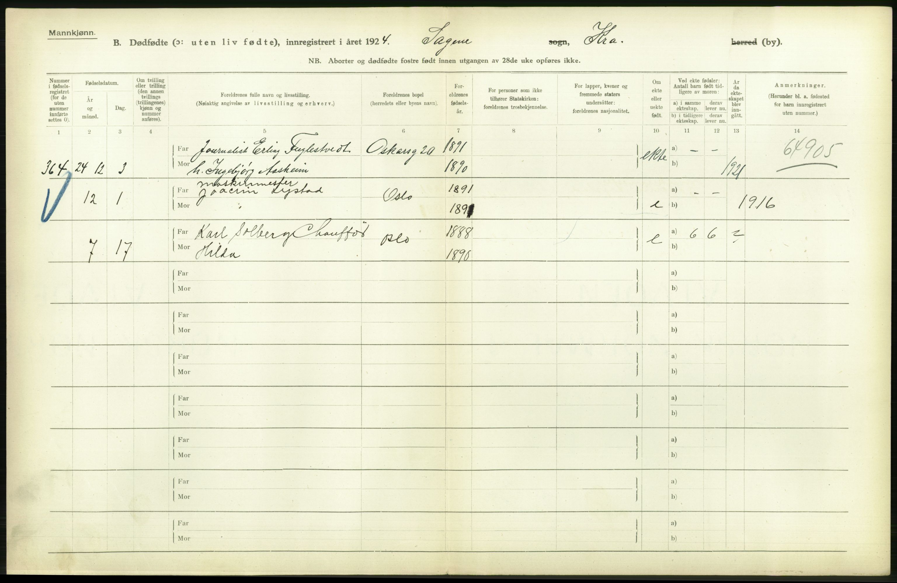 Statistisk sentralbyrå, Sosiodemografiske emner, Befolkning, AV/RA-S-2228/D/Df/Dfc/Dfcd/L0009: Kristiania: Døde kvinner, dødfødte, 1924, p. 654